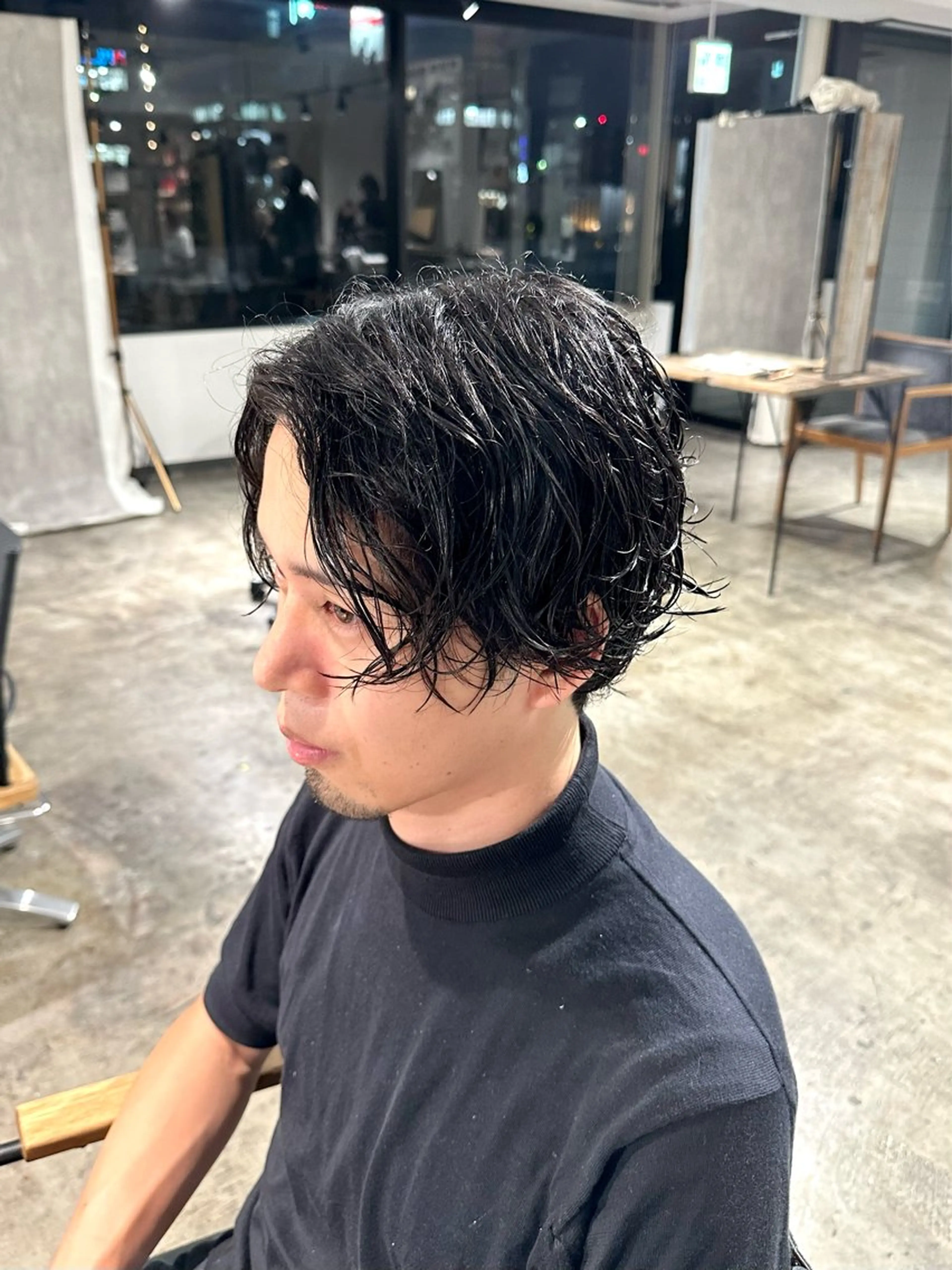 メンズ センターパート メンズパーマ カット 骨格補正施術/メンズ 専門美容師/YUYAのヘアスタイル