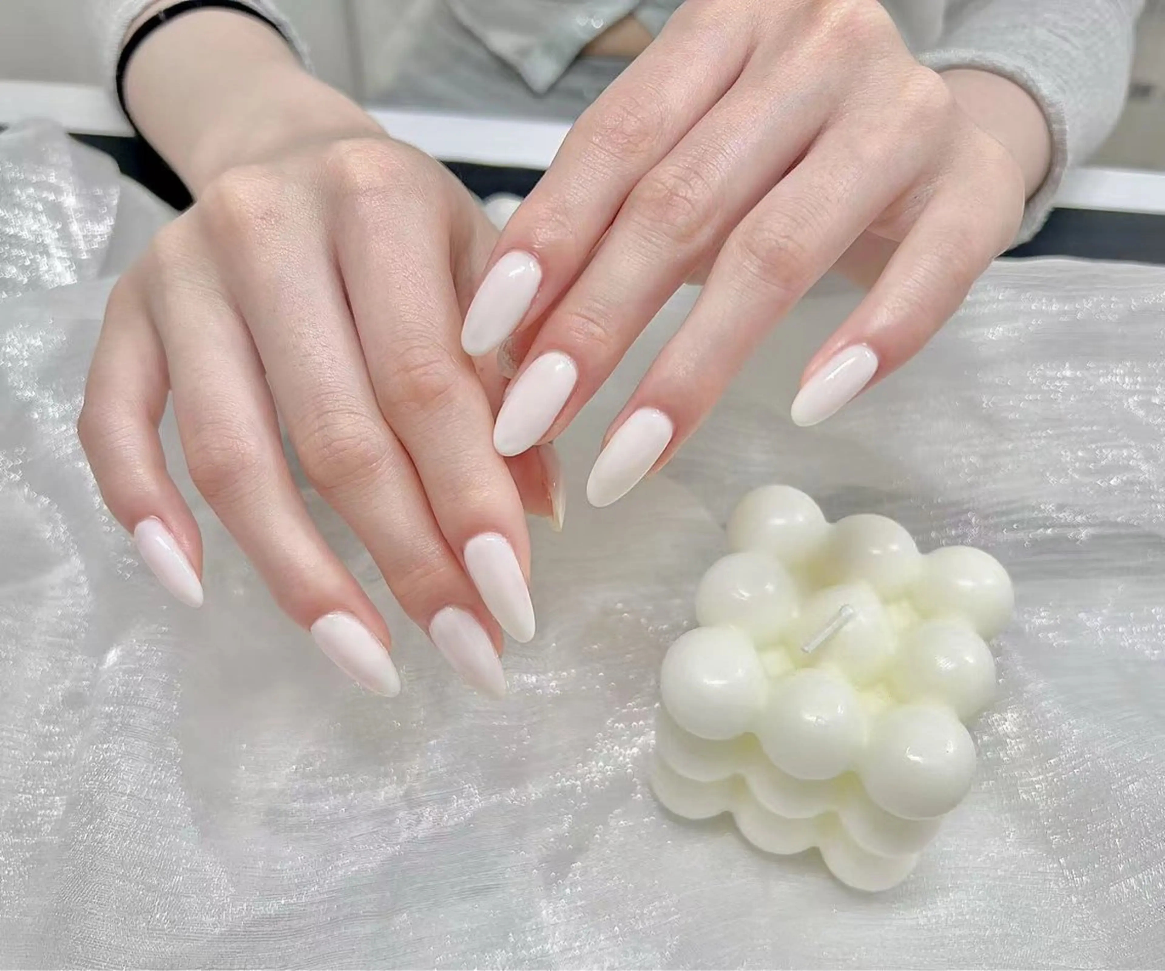 ネイル スカルプネイル シンプルネイル ハンドネイル ハンドケア Lu nailsalonのネイルデザイン