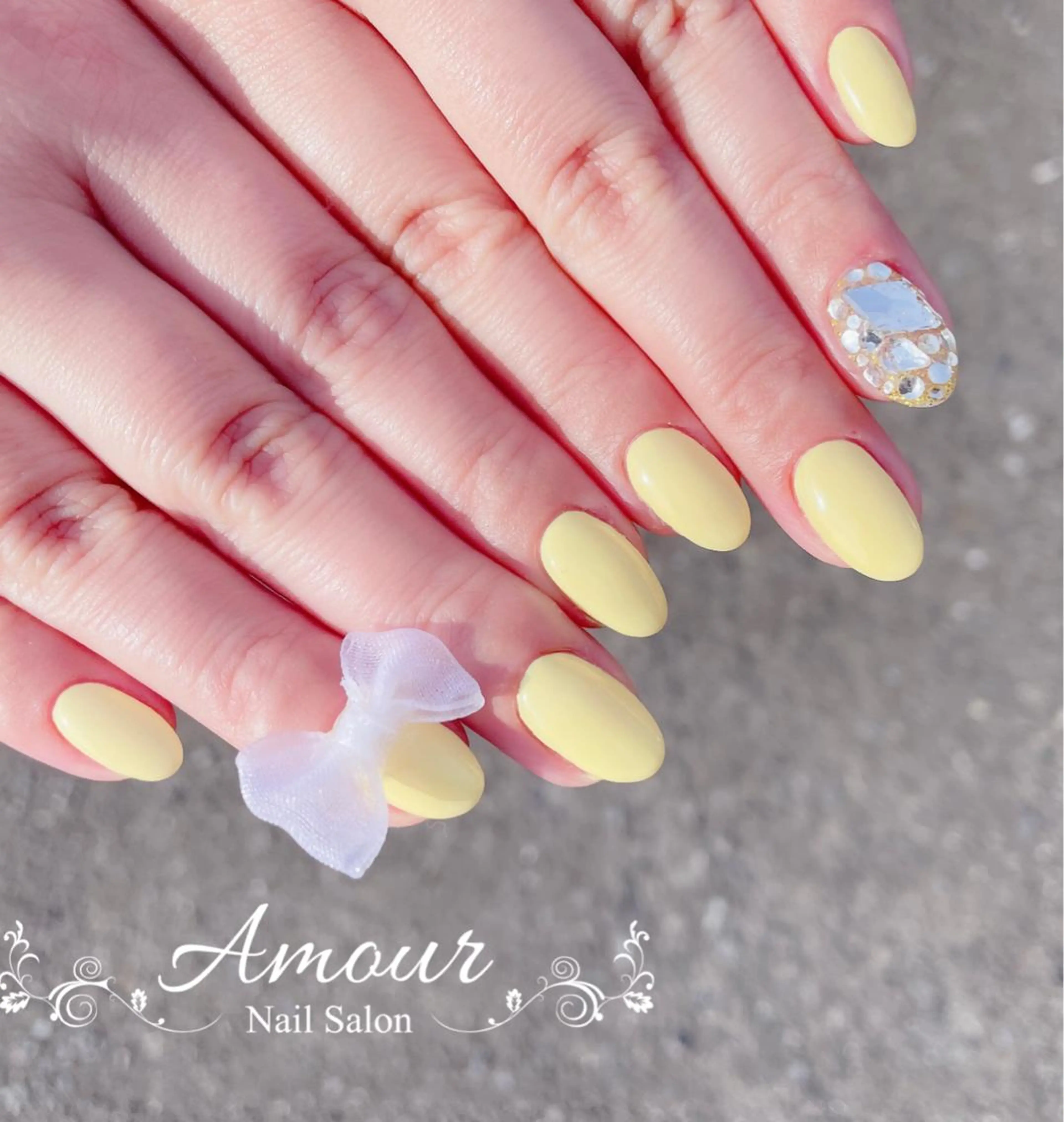 ネイル リボン nailsalon ♡amour♡のネイルデザイン