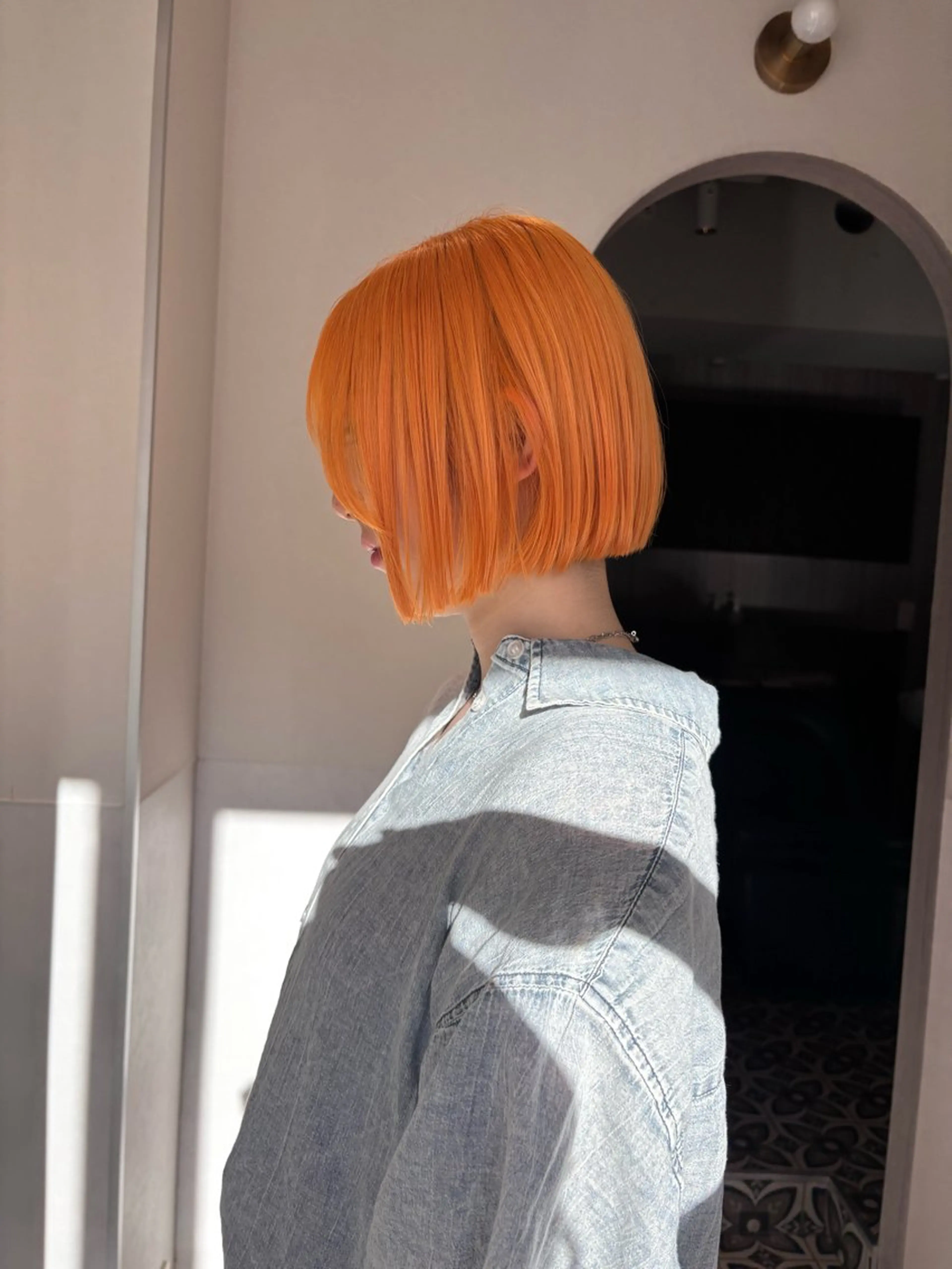 ショート カラー オレンジ ボブ カット ヘアカラー なぎ🌿.∘[ボブ, ニュアンスカラー]のヘアスタイル