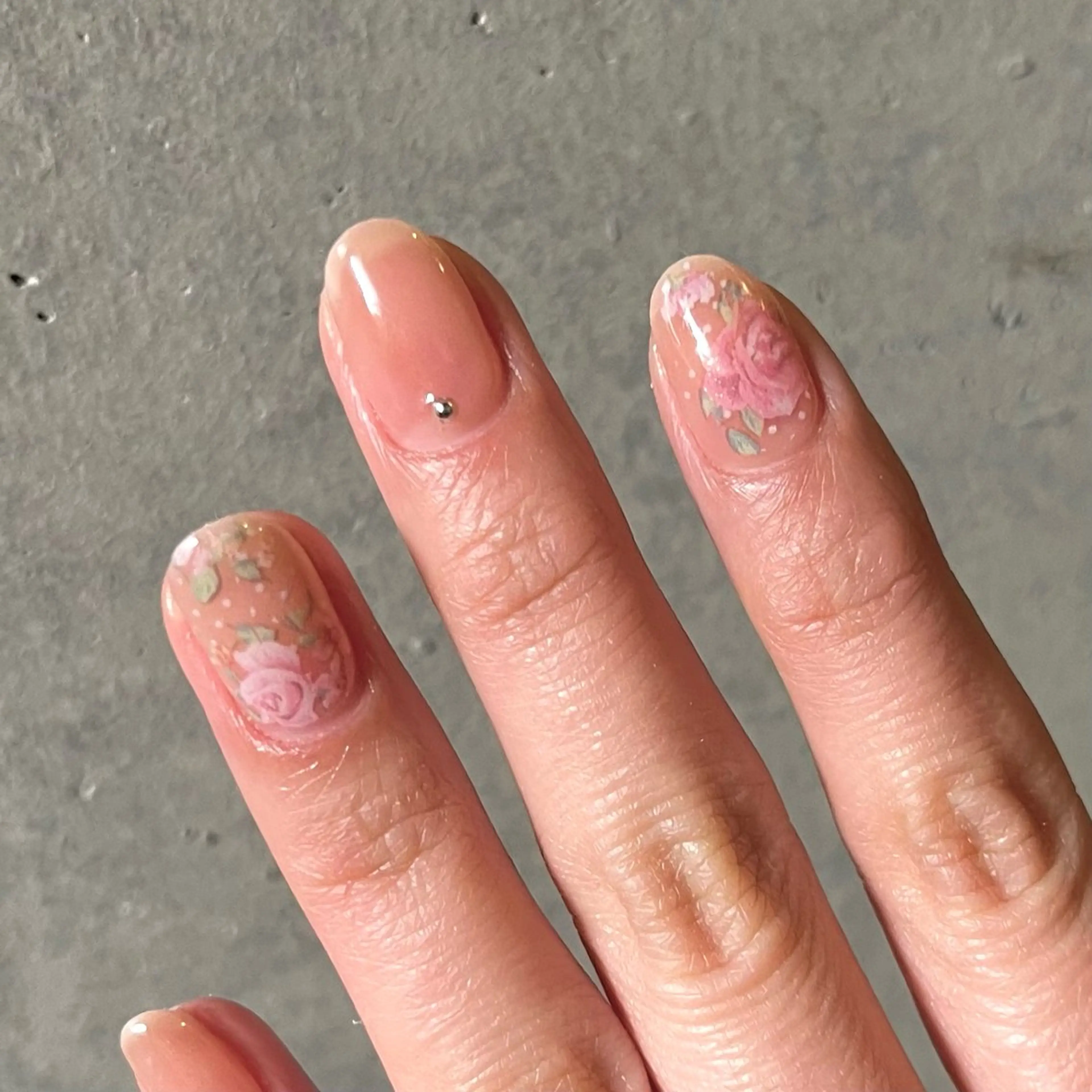 【HAND】ワンカラー＋転写アート(2本) ¥7,000の写真