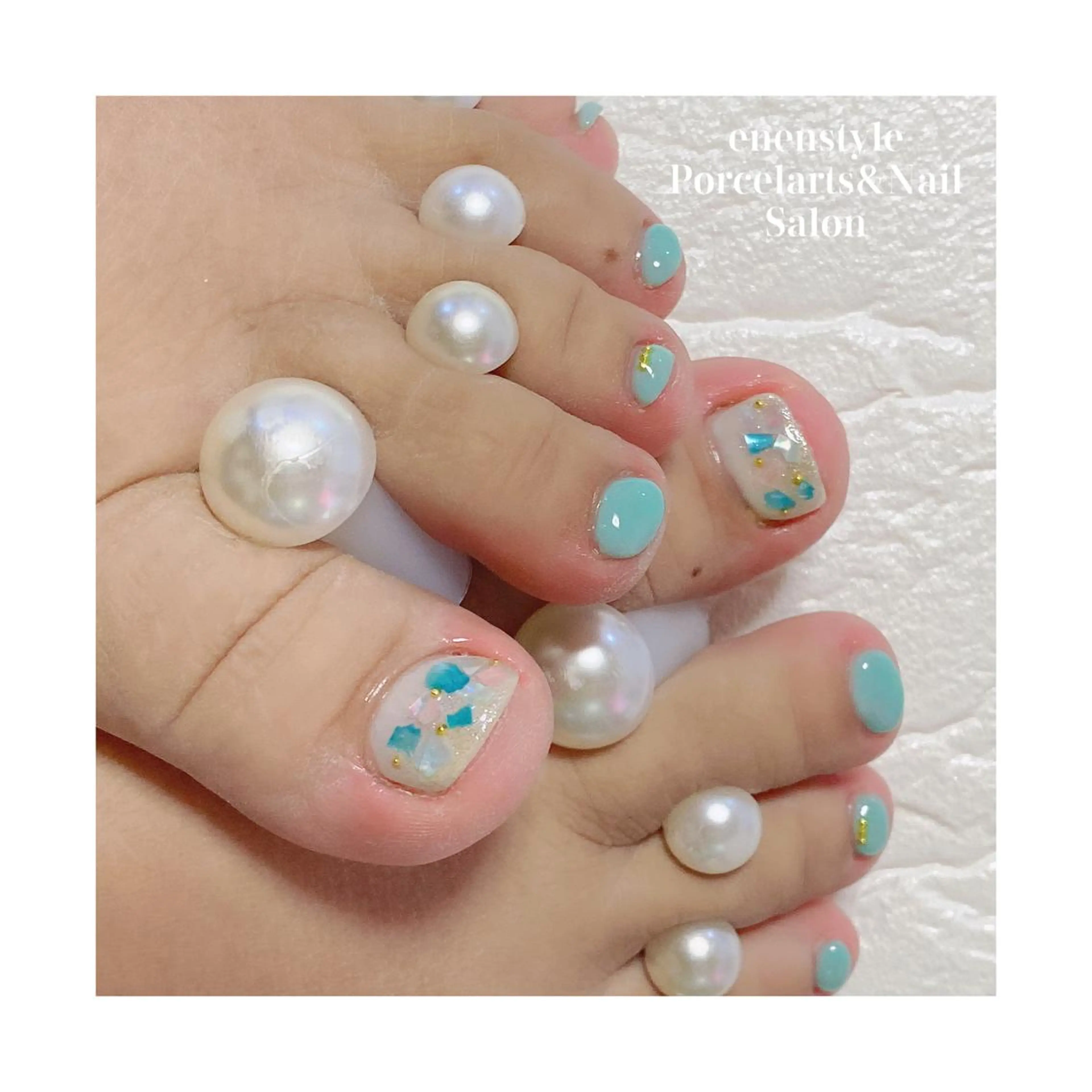 ショート ネイル ハンドネイル フットネイル 👑enen style👑のネイルデザイン