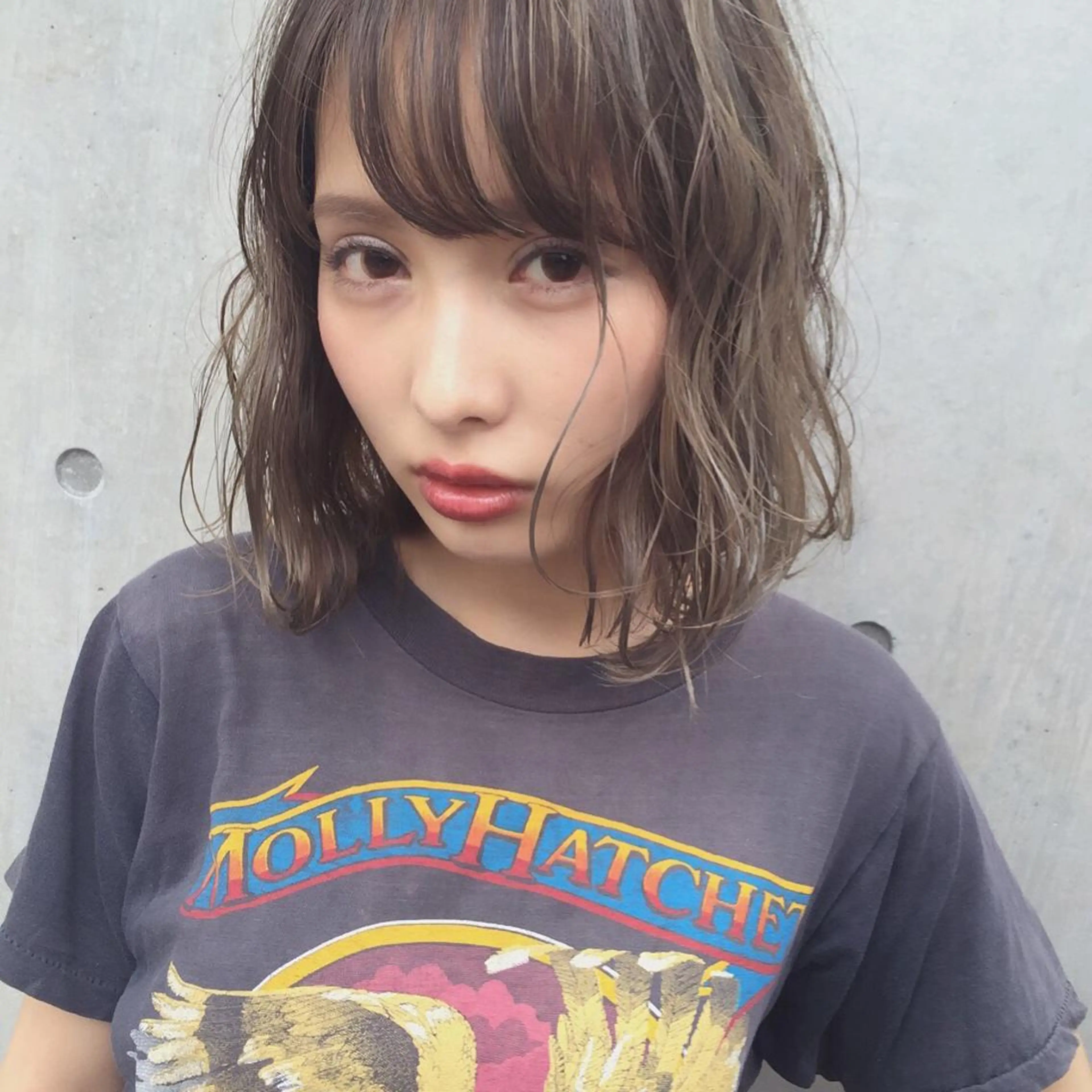 ミディアム ヘアカラー トリートメント 透明感カラー🌿ボブ ✨飛田　ケイのヘアスタイル