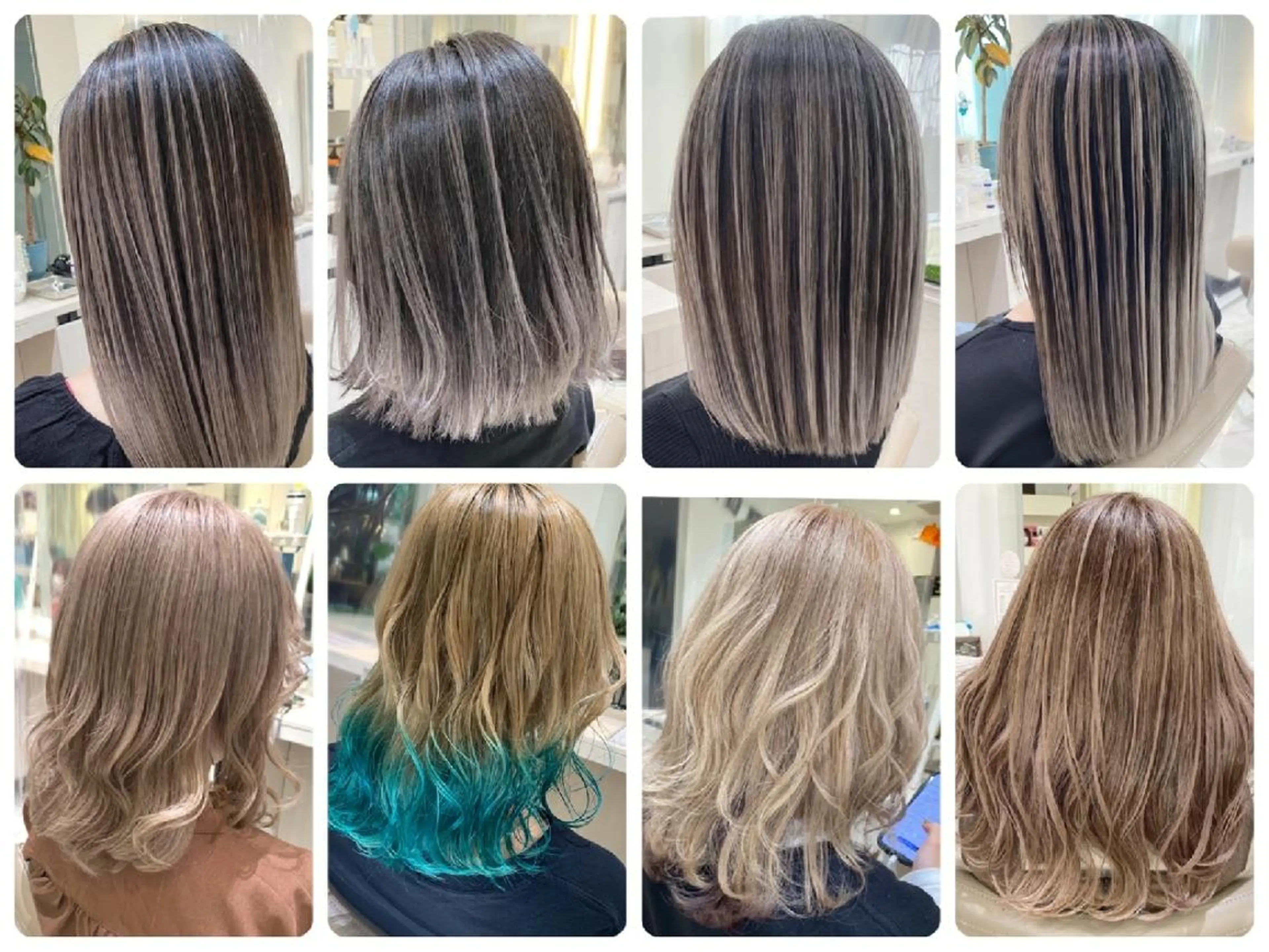 セミロング カラー ハイトーンカラー 髪質改善 ヘアカラー ＡＳＨ大宮/ブリーチ 髪質改善/カラーのヘアスタイル