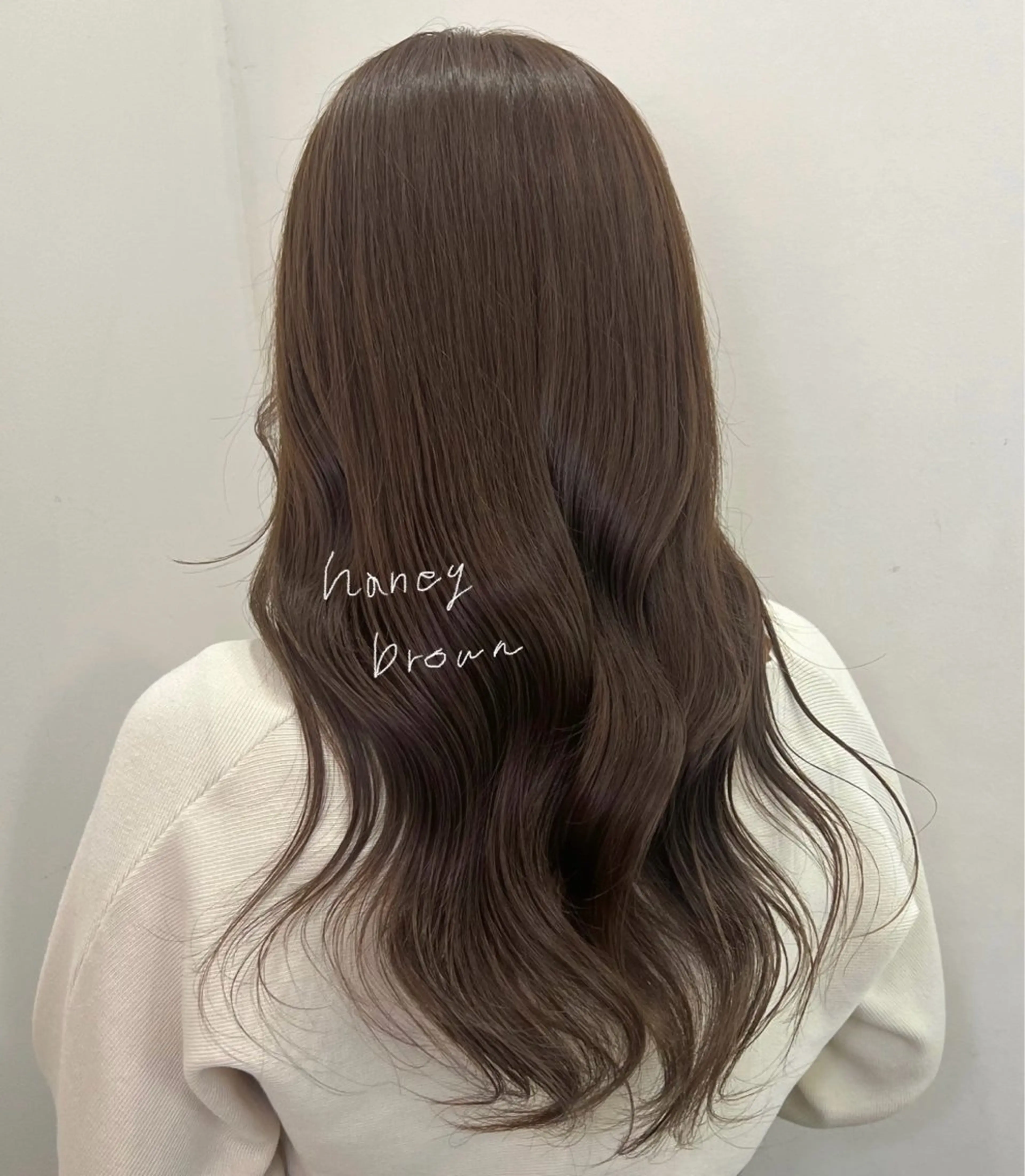 ロング カラー ブラウンカラー 透明感カラー ダブルカラー Luana .Rioneのマツエク・マツパデザイン