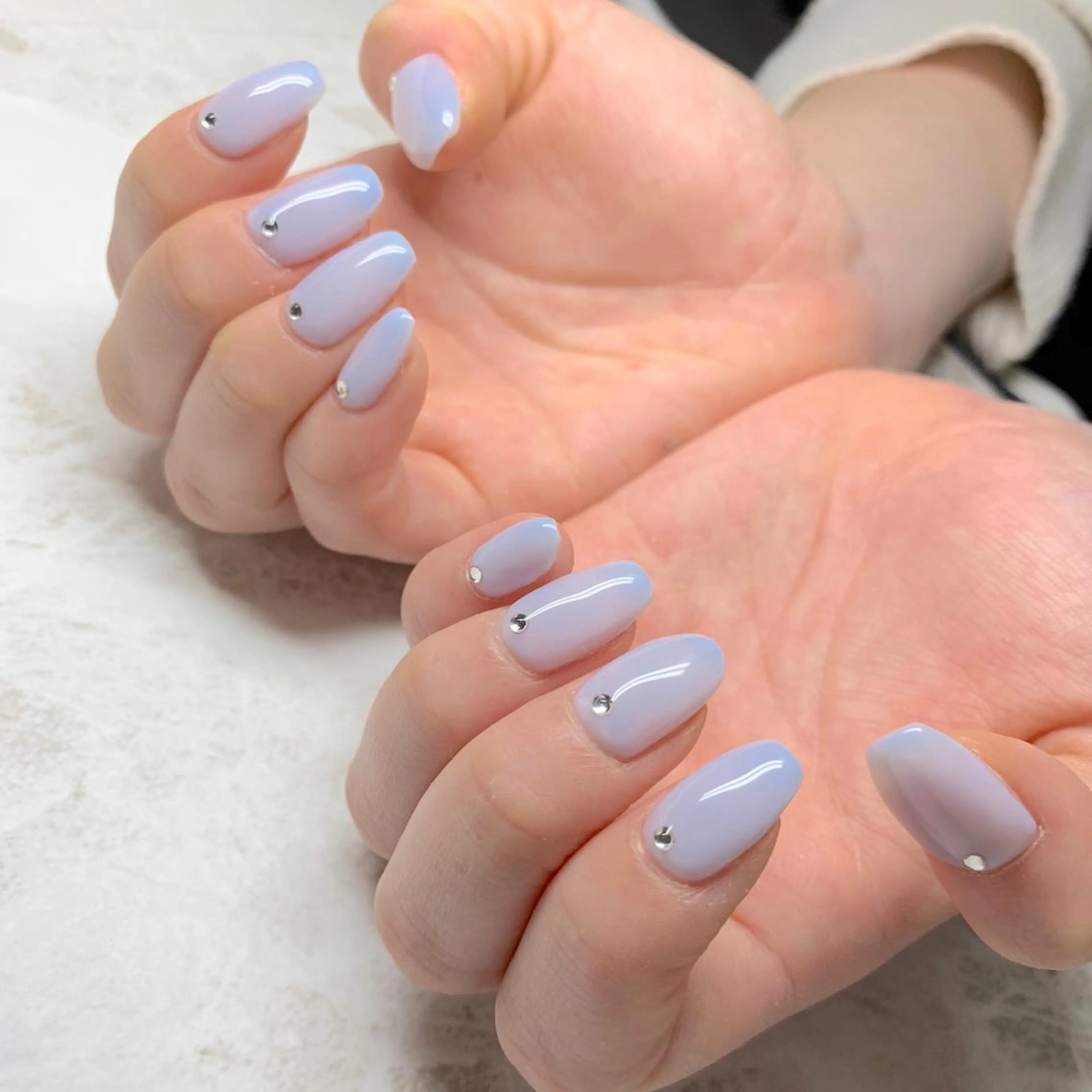 ネイル ブルー LULU LIMAのネイルデザイン