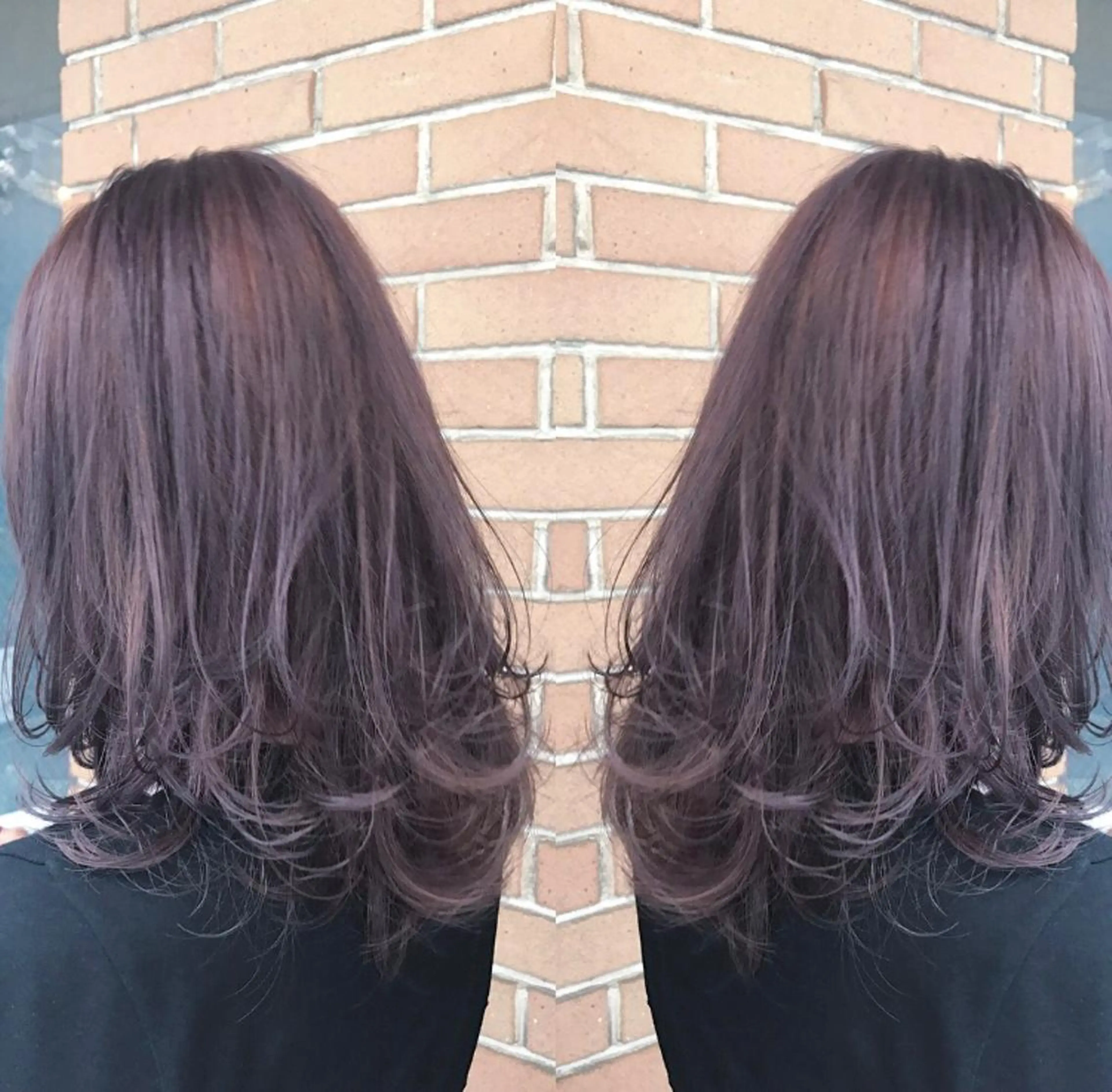 ミディアム カラー パーマ ヘアアレンジ メンズ キッズ ネイル マツエク・マツパ ダブルカラー パープルカラー パープル サロンドミルク 原宿のヘアスタイル