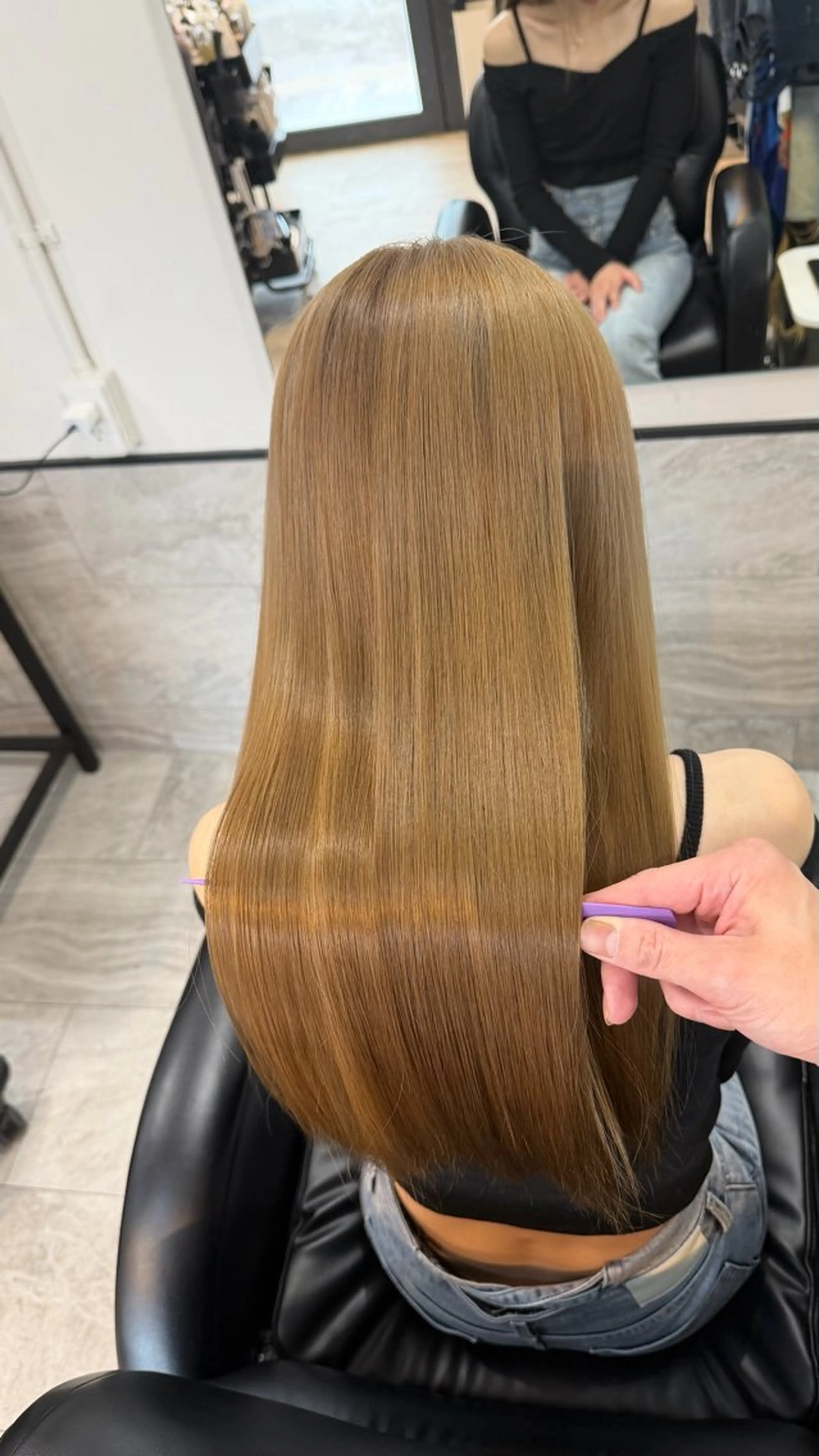 ロング カラー ヘアアレンジ ベージュカラー ミルクティーベージュ カット ヘアカラー トリートメント ブリーチ/髪質改善/ メンズ/ KOKIのヘアスタイル