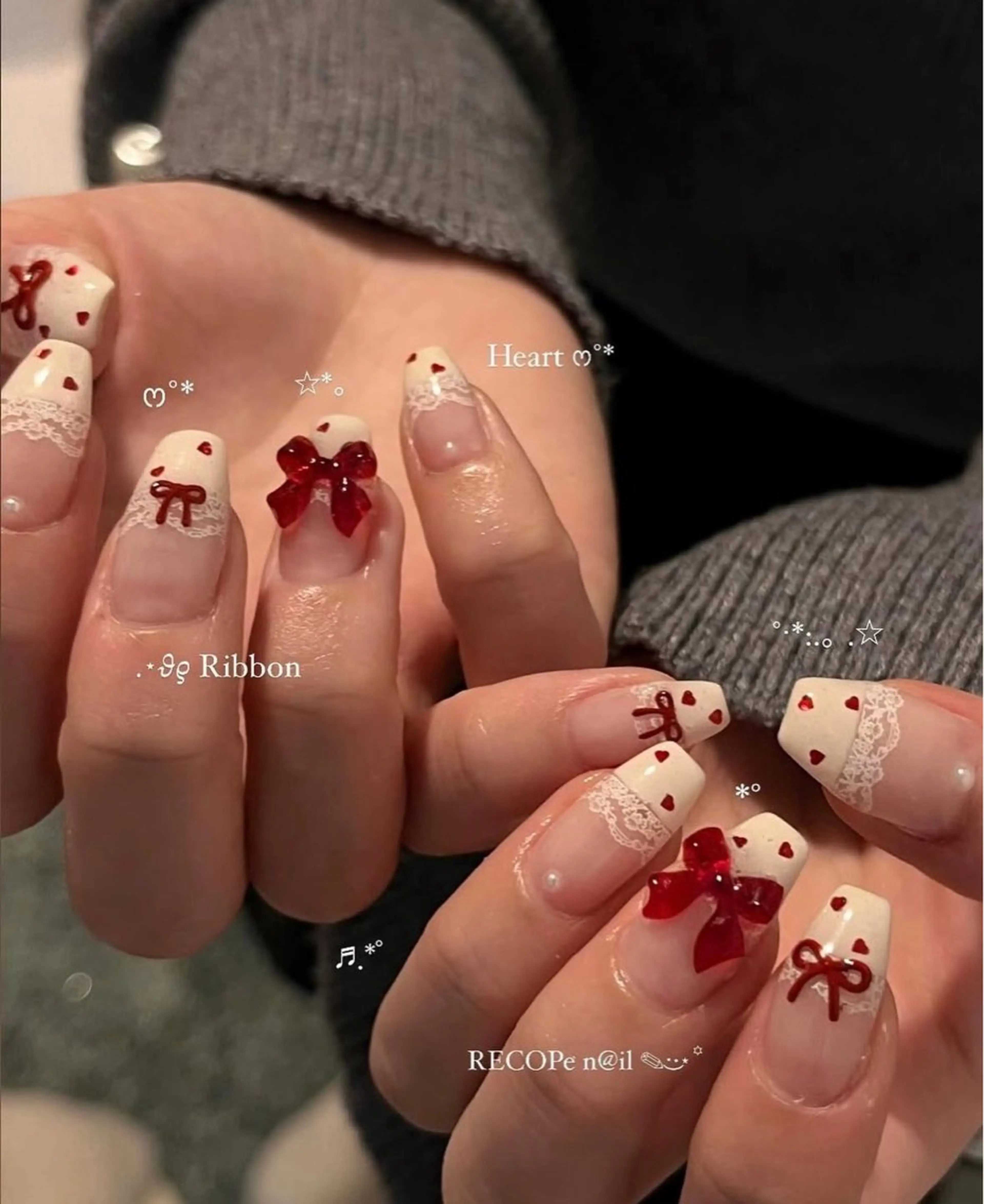 ネイル チークネイル クリアネイル ガーリー キラキラネイル 韓国ネイル ハンドネイル Ume Nail Studioのネイルデザイン