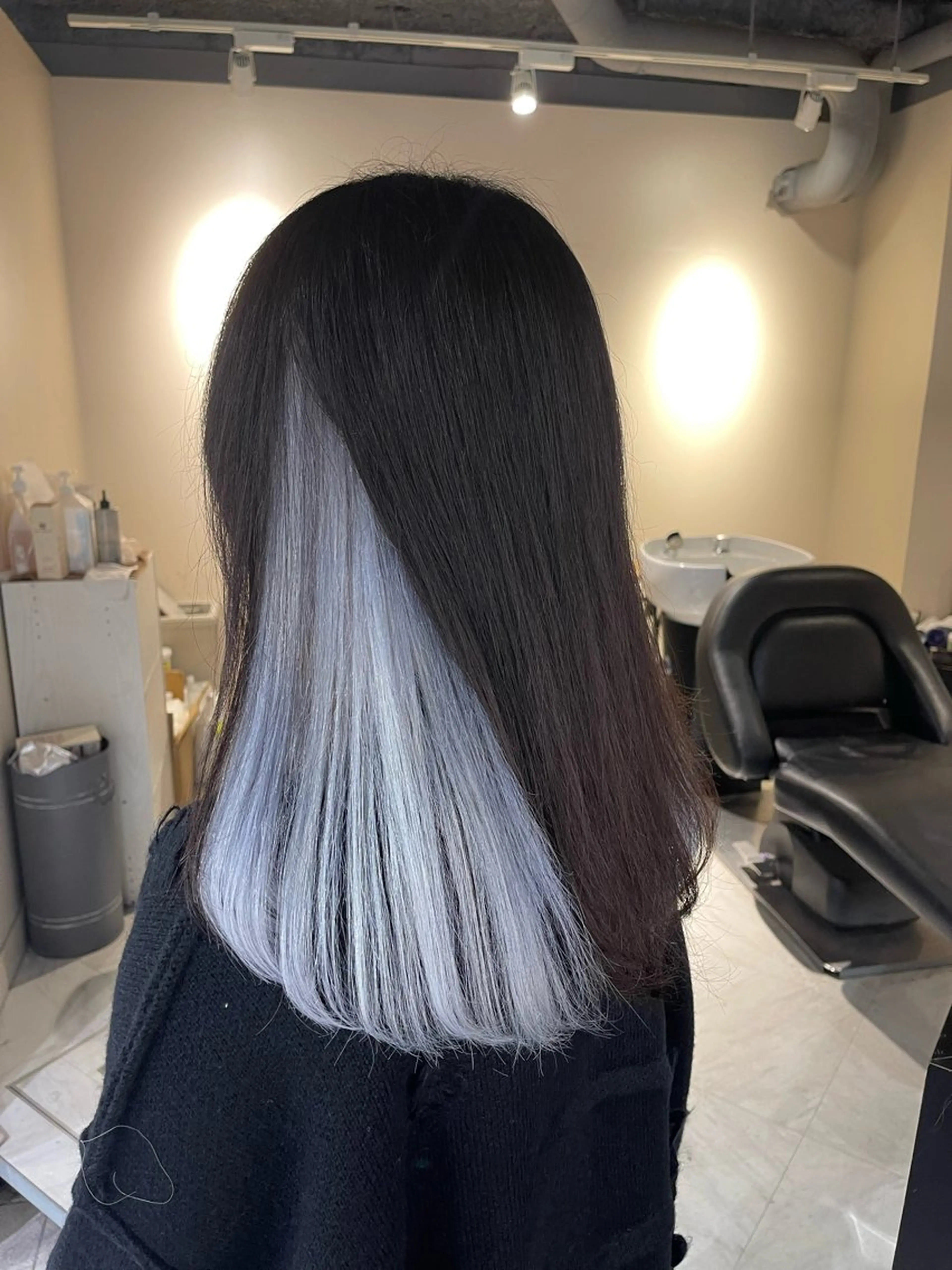 ロング エクステ ハイライト ヘアカラー ブリーチ🔥ベージュ /グレー/daikiのヘアスタイル