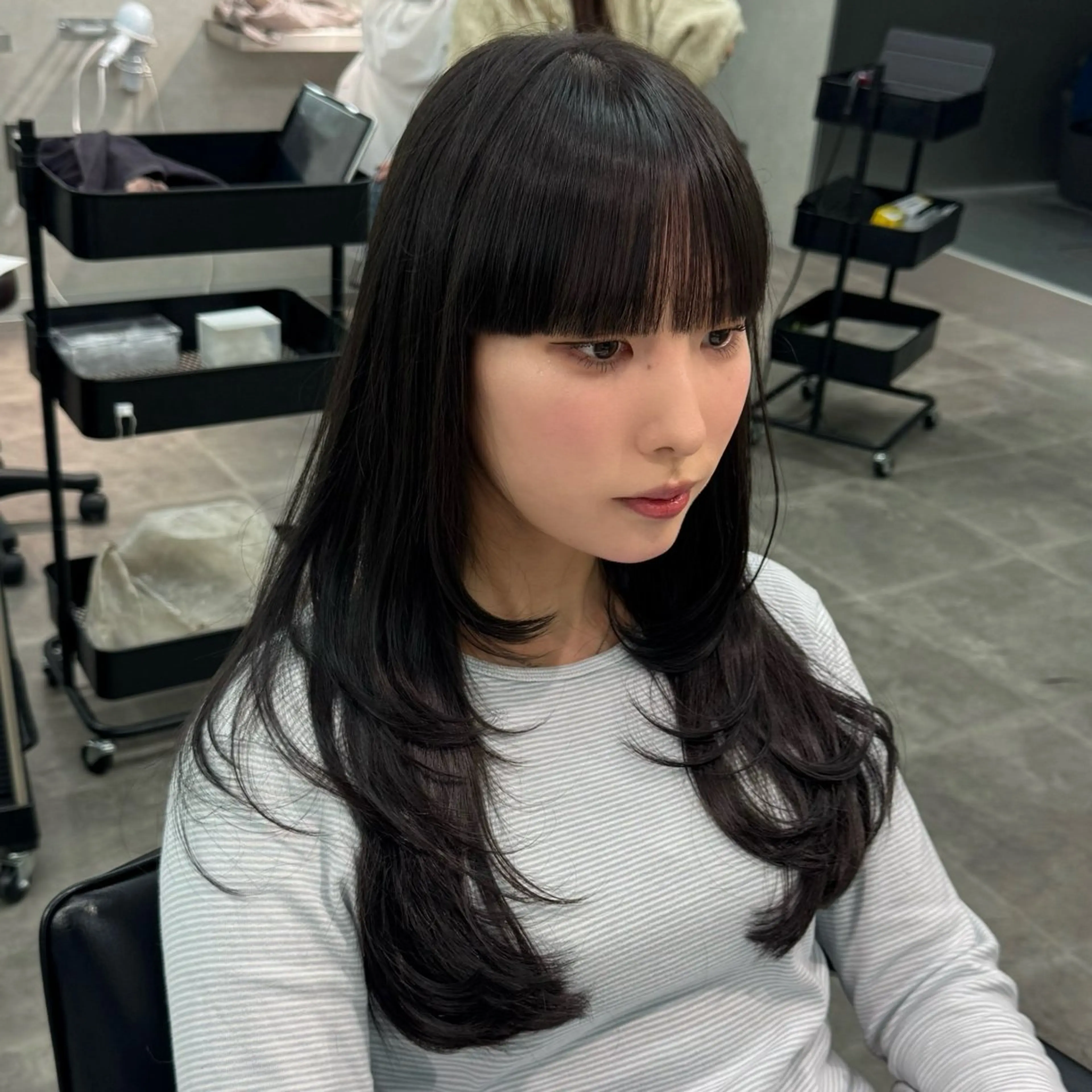 ロング カット ヘアカラー 韓国特化🇰🇷千葉 /レイヤーカット竜生のヘアスタイル