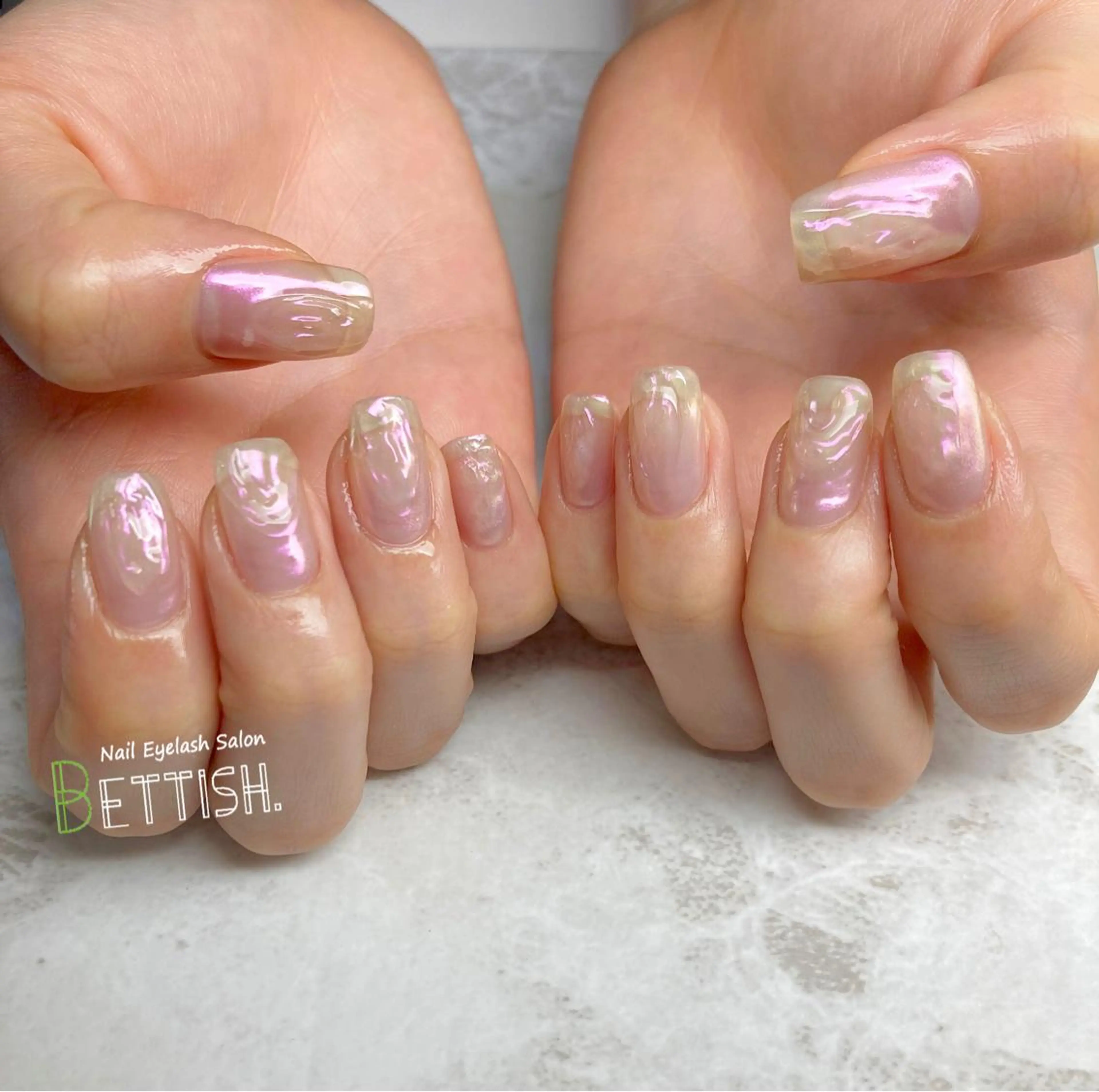 ネイル オーロラネイル ミラーネイル ぷっくりネイル BETTISH. KUMIKO☺︎︎のネイルデザイン