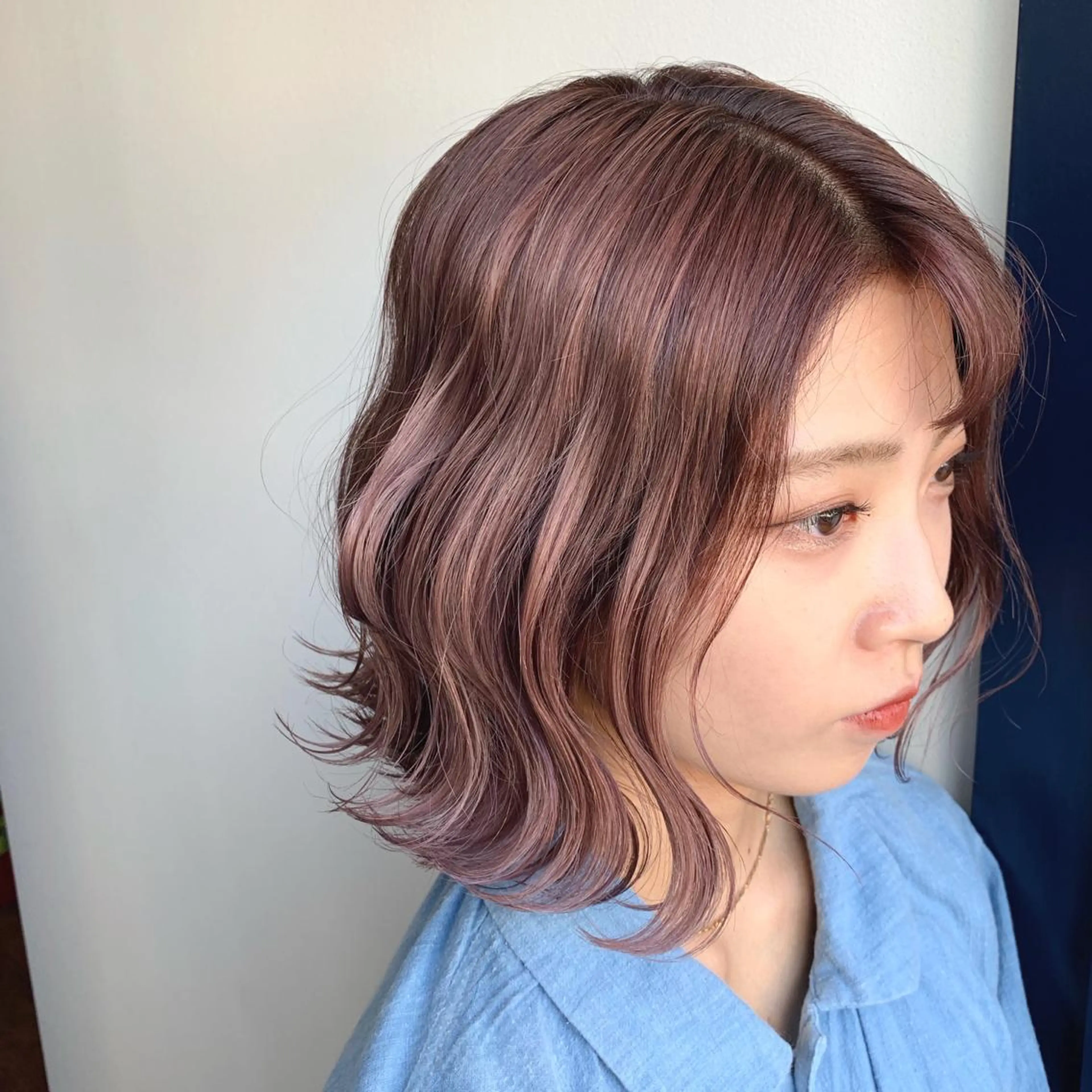 ミディアム カラー ヘアアレンジ ヘアカラー トリートメント 江藤 星史のヘアスタイル