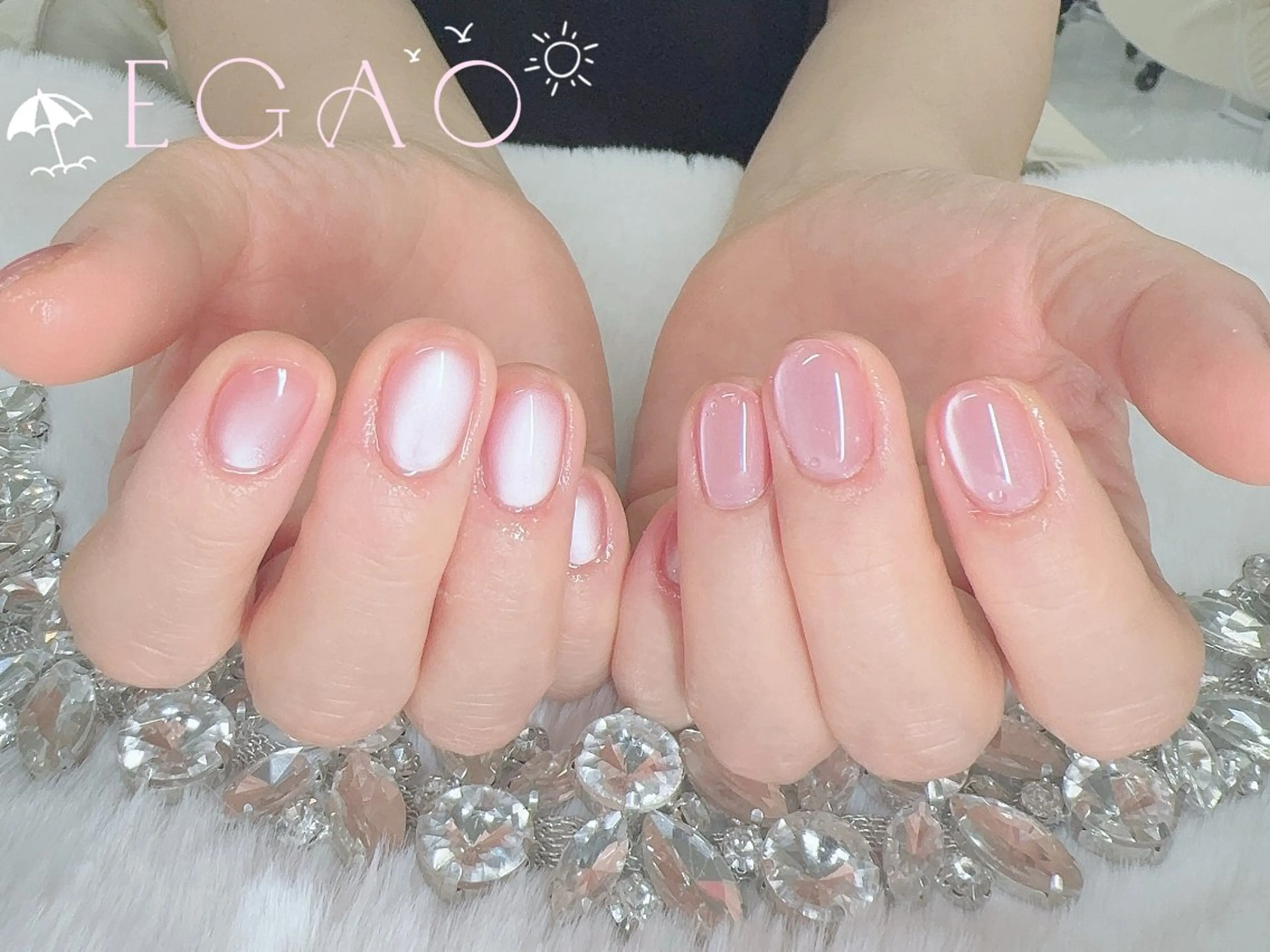 ネイル アートネイル フットネイル フレンチネイル ジェルネイル グラデーション ハンドネイル Egao Nail錦糸町店のネイルデザイン