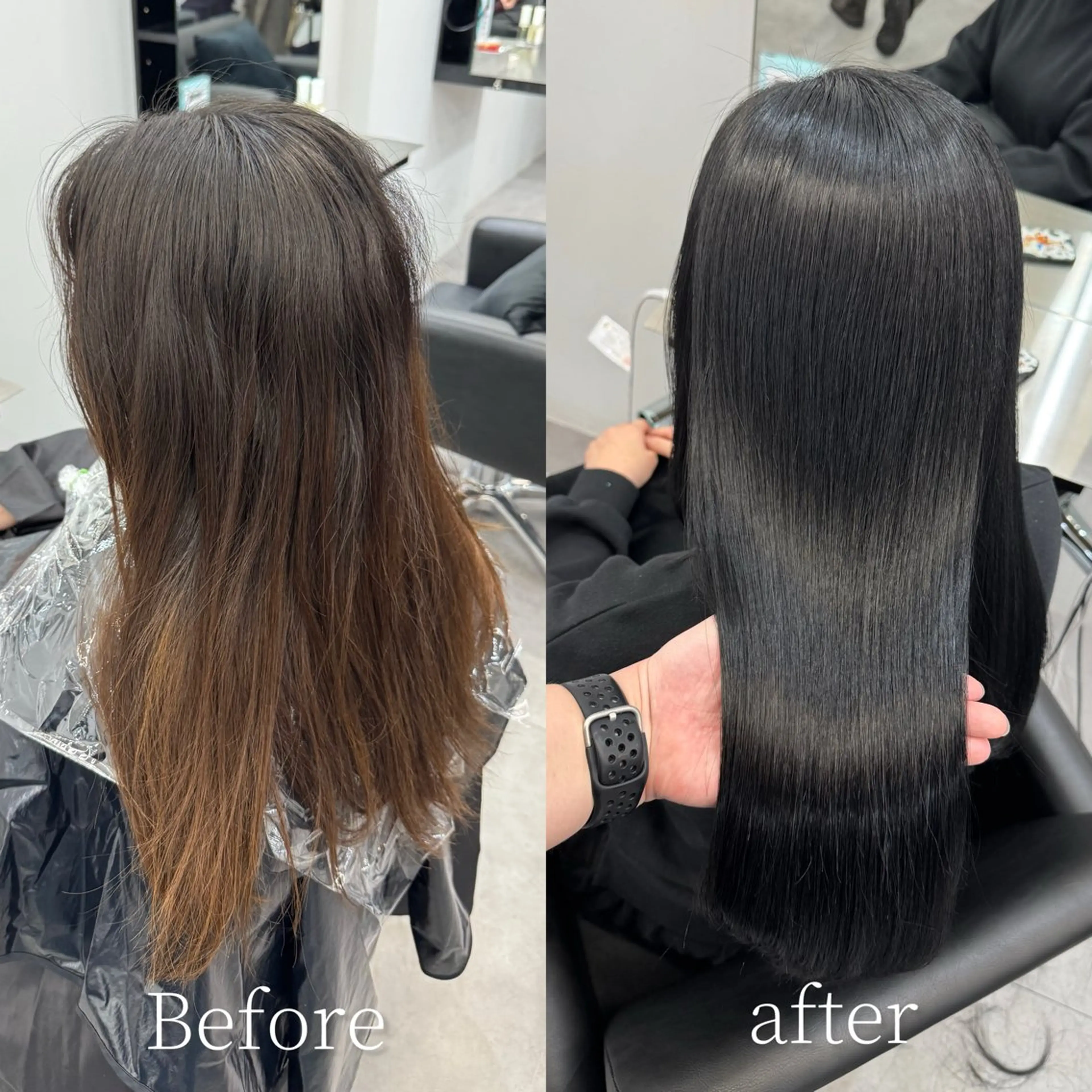 ロング カット ヘアカラー 縮毛矯正 トリートメント 韓国風cut/ 縮毛矯正/正岡幹康のヘアスタイル