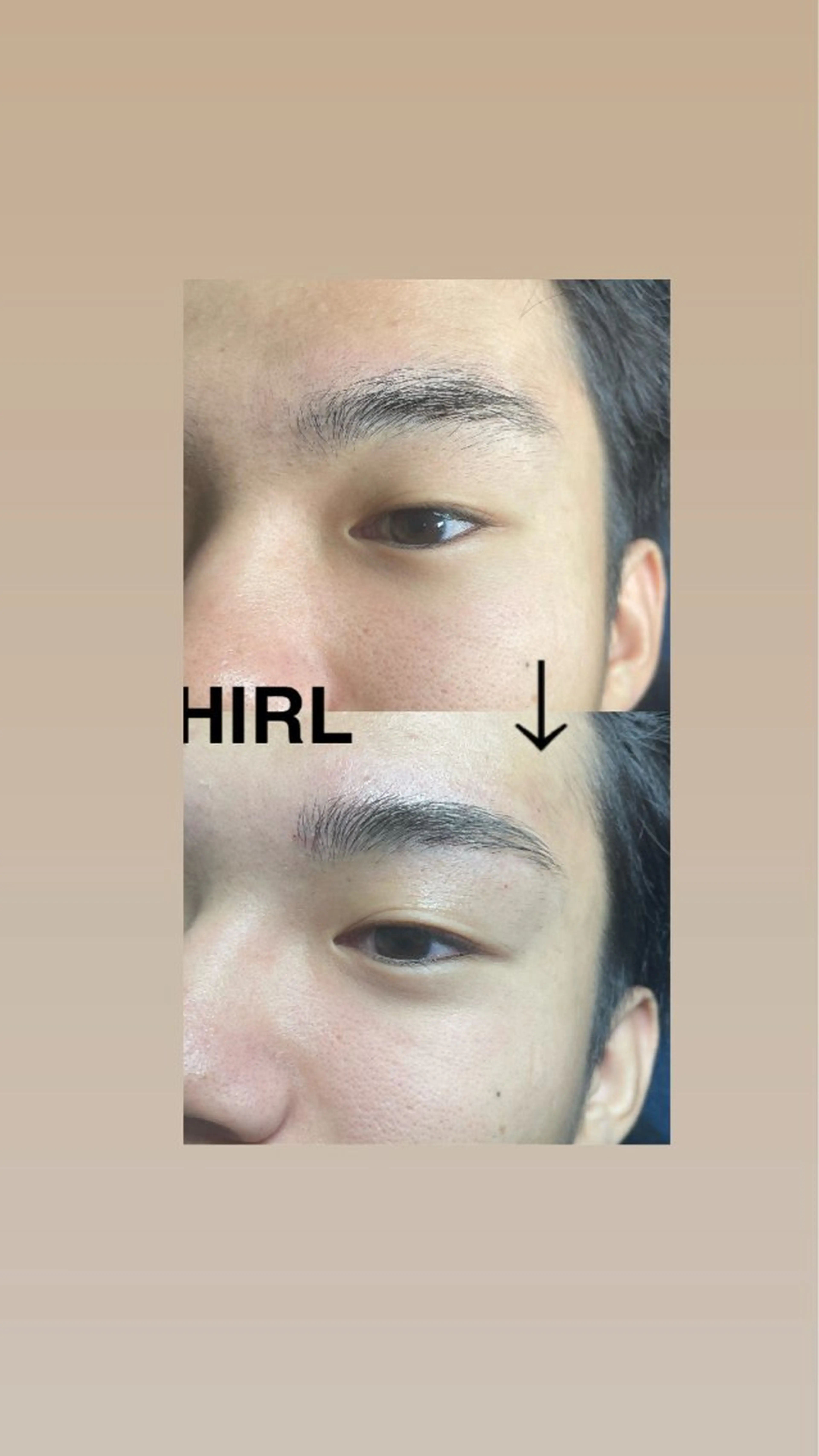 アイブロウ ハリウッドブロウリフト 眉毛ワックス脱毛 ナチュラルヘア 🌱/久留米/あまのヘアスタイル