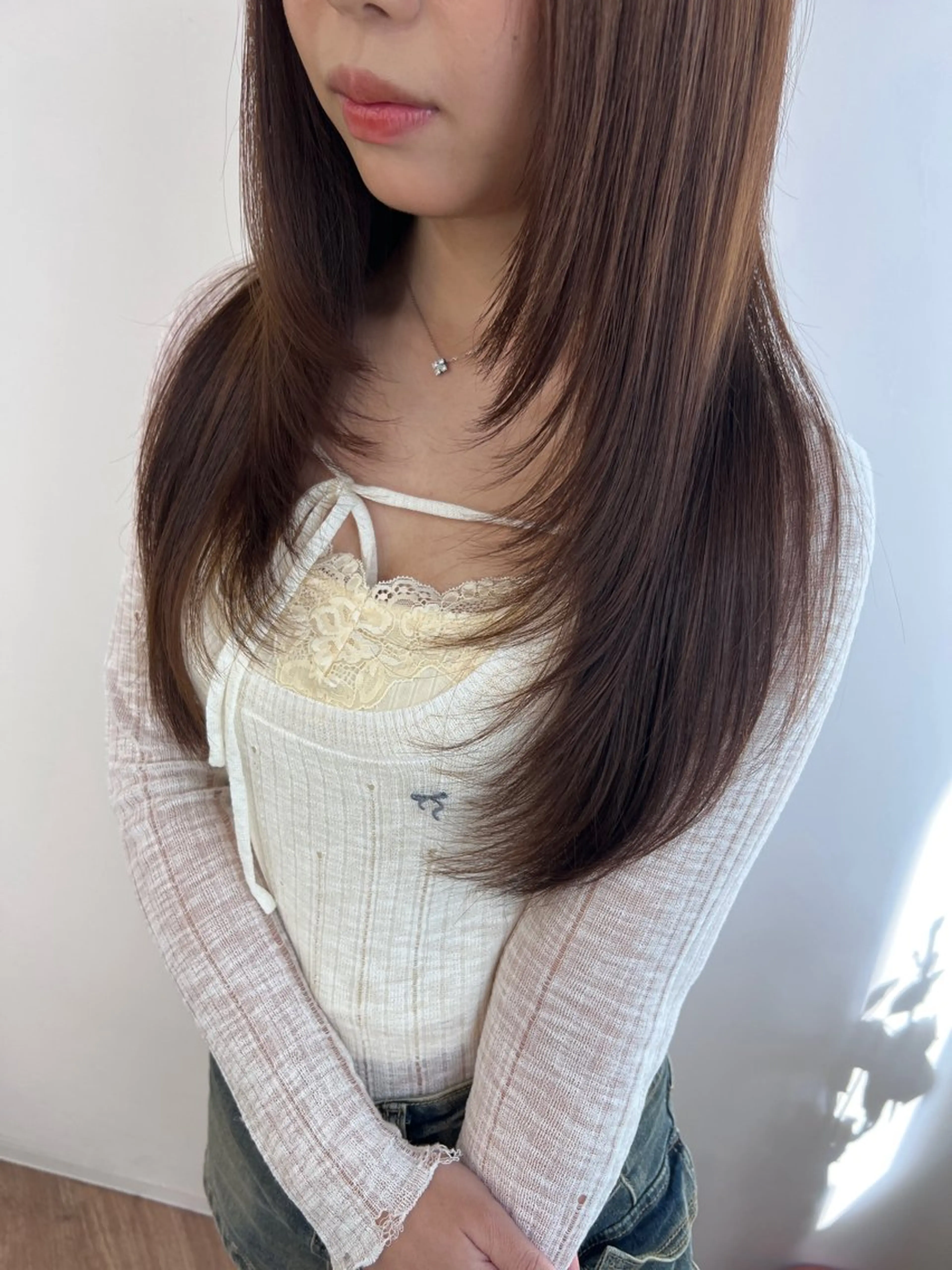 セミロング カラー レイヤーカット 渋谷レイヤーカット❌ 縮毛矯正専門/武田涼のヘアスタイル