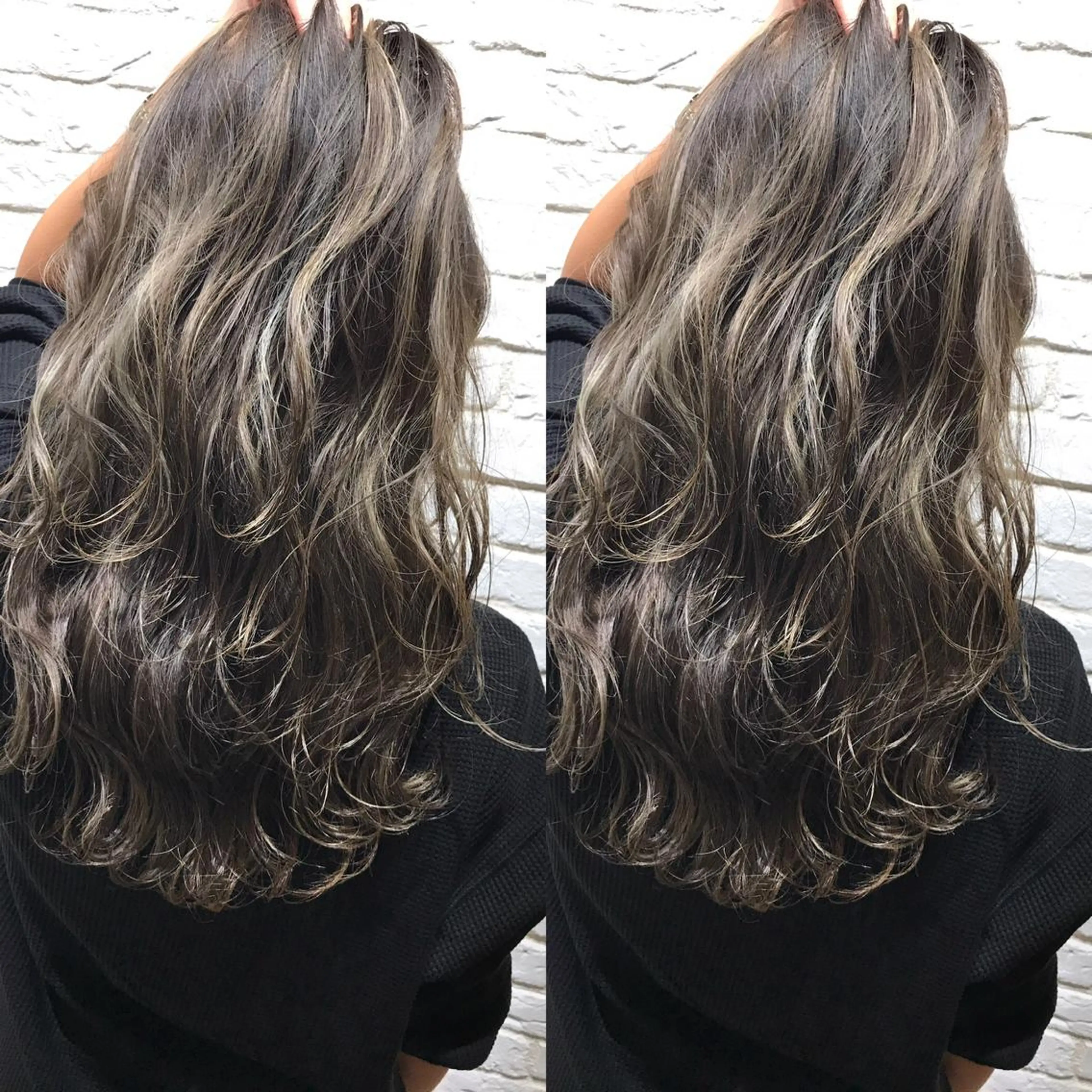 ロング カラー ハイライトカラー ハイライト UMEDA FIGAROのヘアスタイル