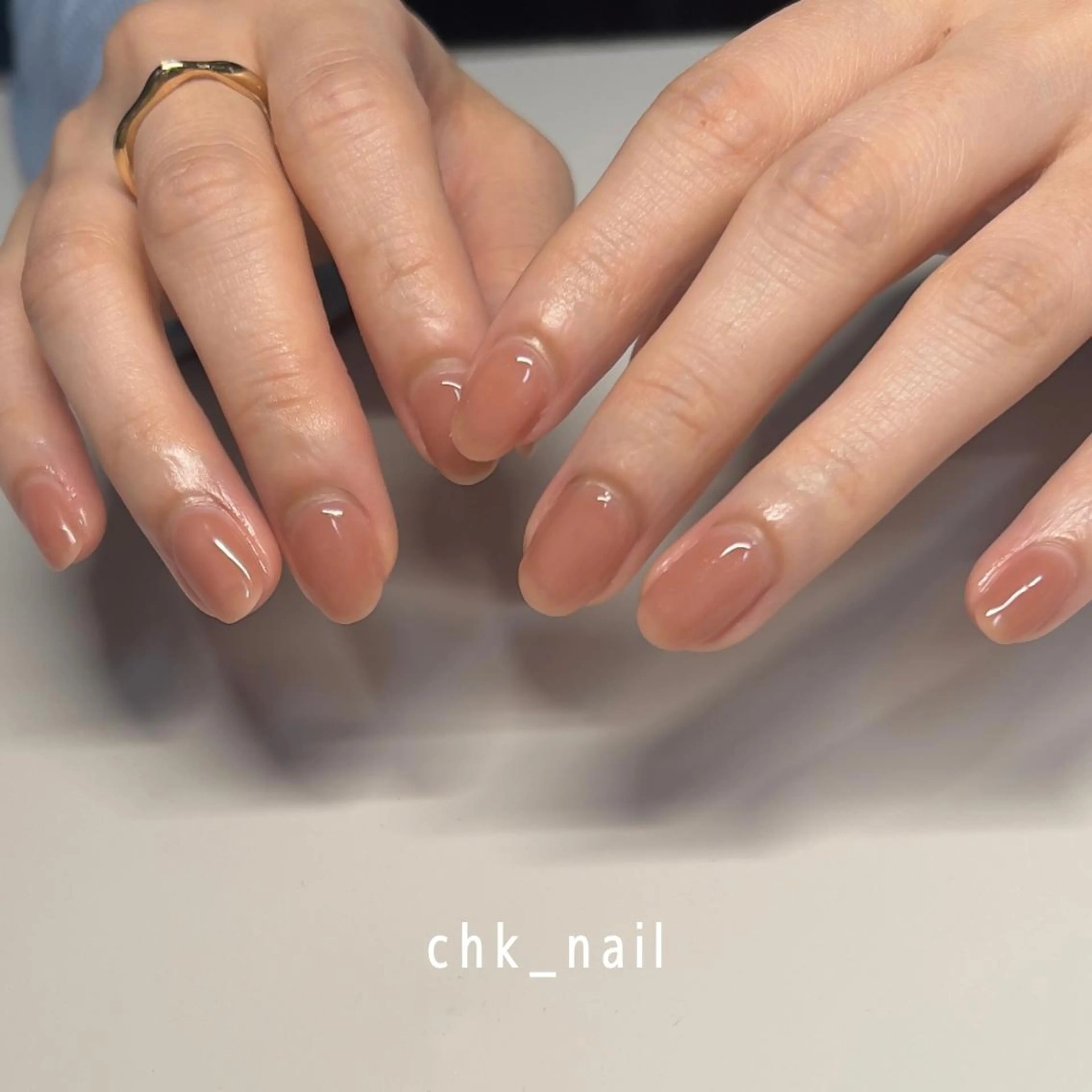 ネイル ジェルネイル ピンク ピンクベージュ ハンドネイル takahashi chikaのネイルデザイン