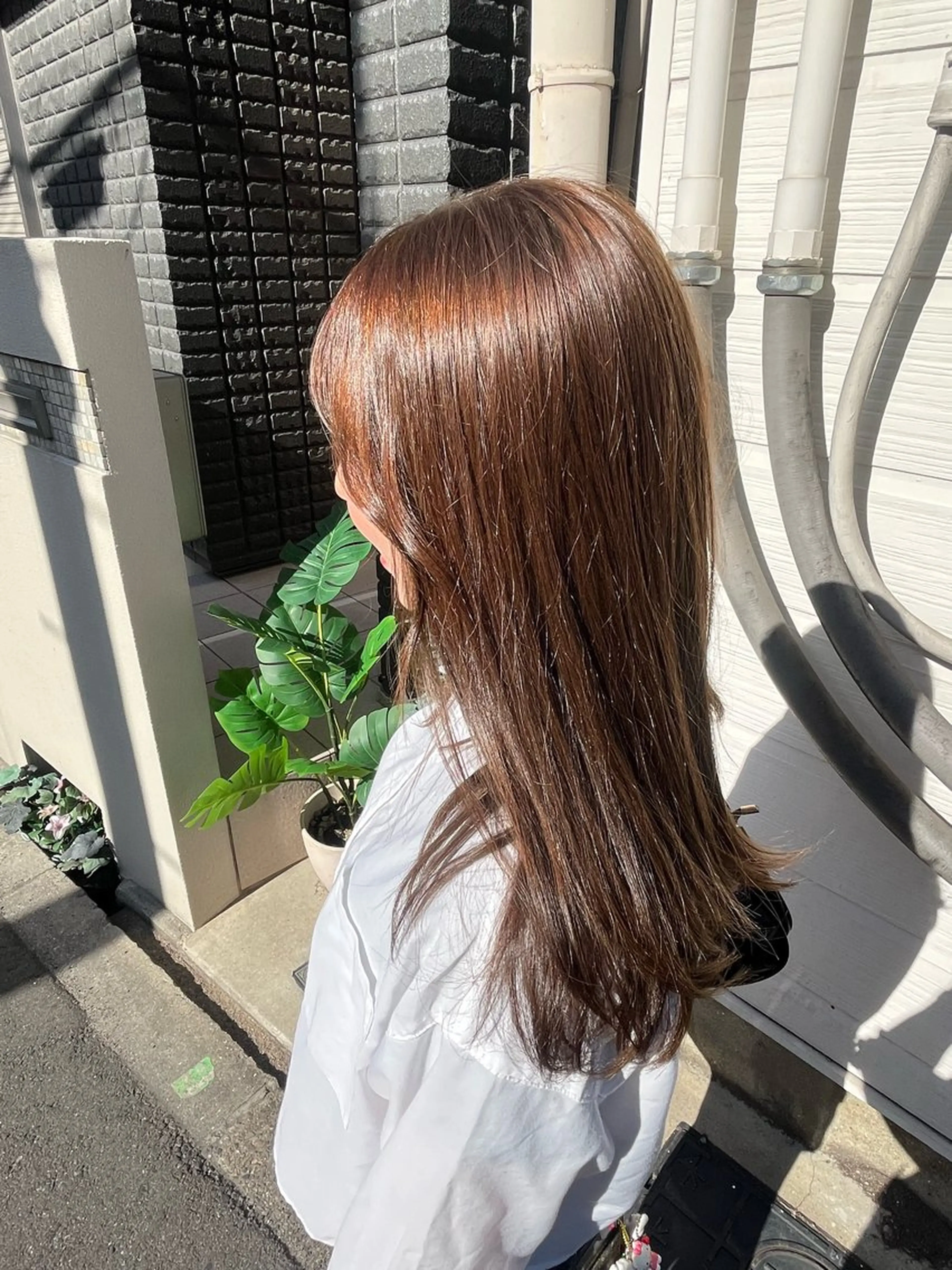 カラー ブラウンカラー オリーブブラウン FERIAあべの／ あやな🍰のヘアスタイル