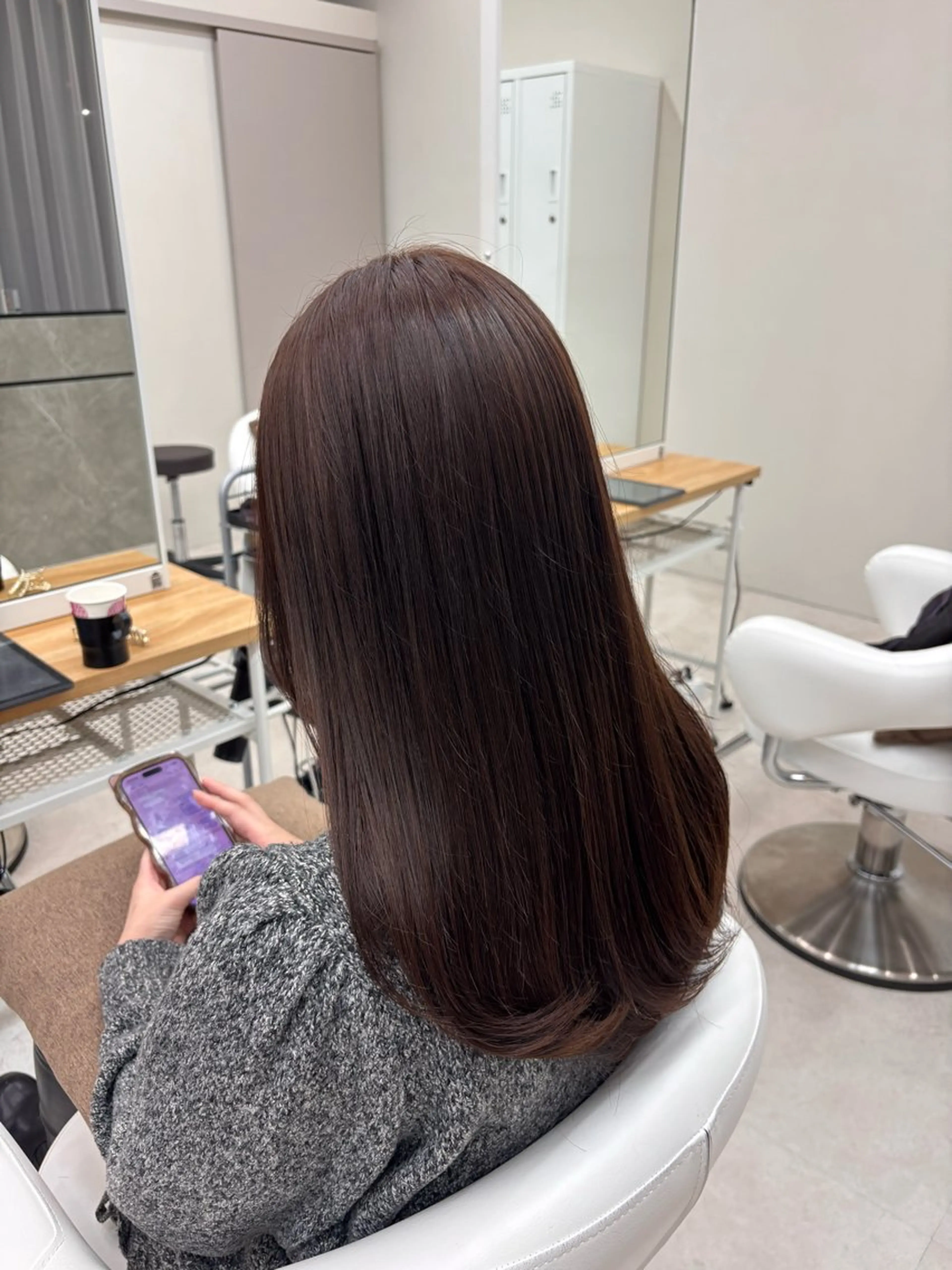 セミロング ヘアカラー トリートメント ヘアセット 𝗆𝗂𝗒𝗎 🐈‍⬛🎀のヘアスタイル