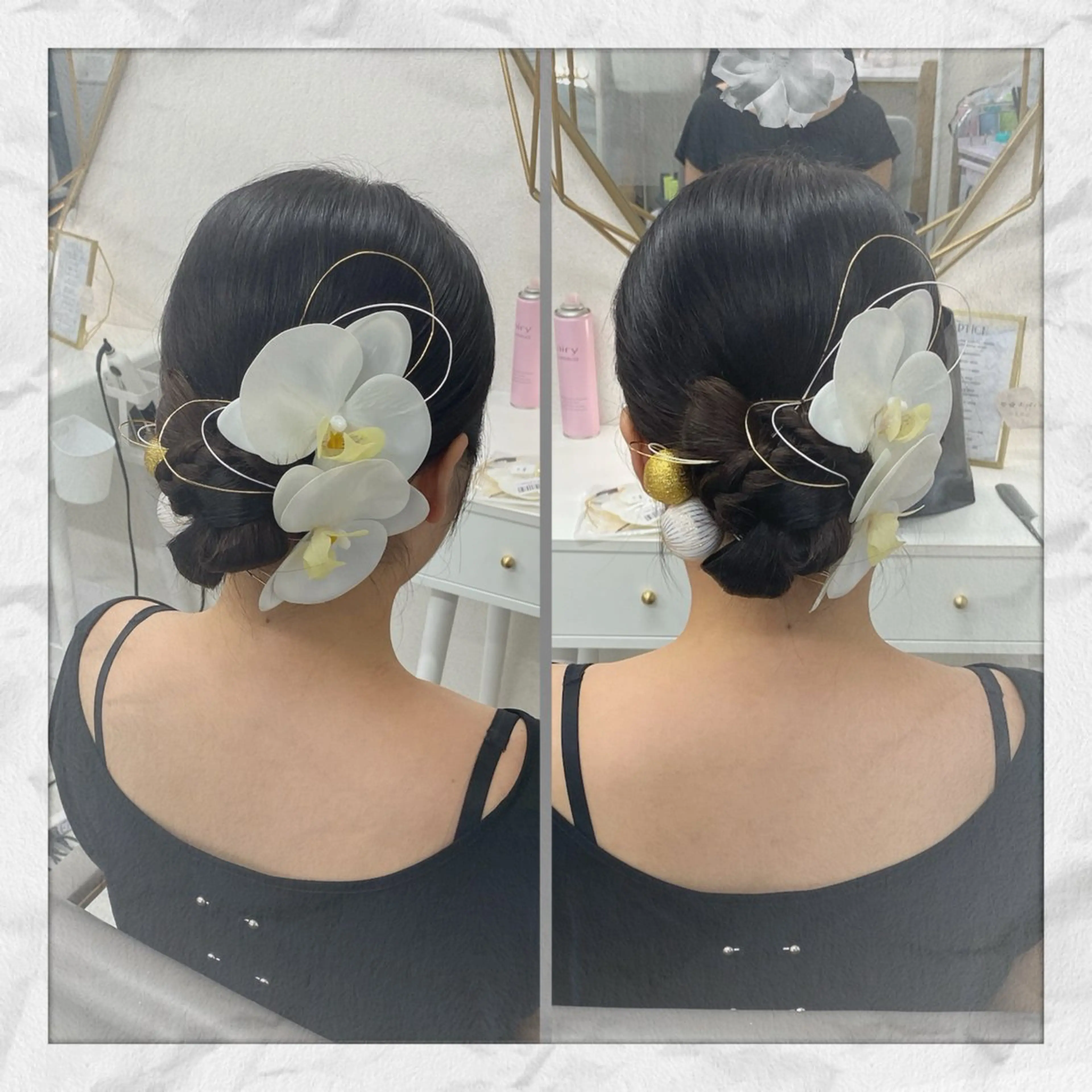 セミロング ヘアアレンジ ヘアセット ヘアセット/着付け 𓇼 松本 夏美𓇼のヘアスタイル