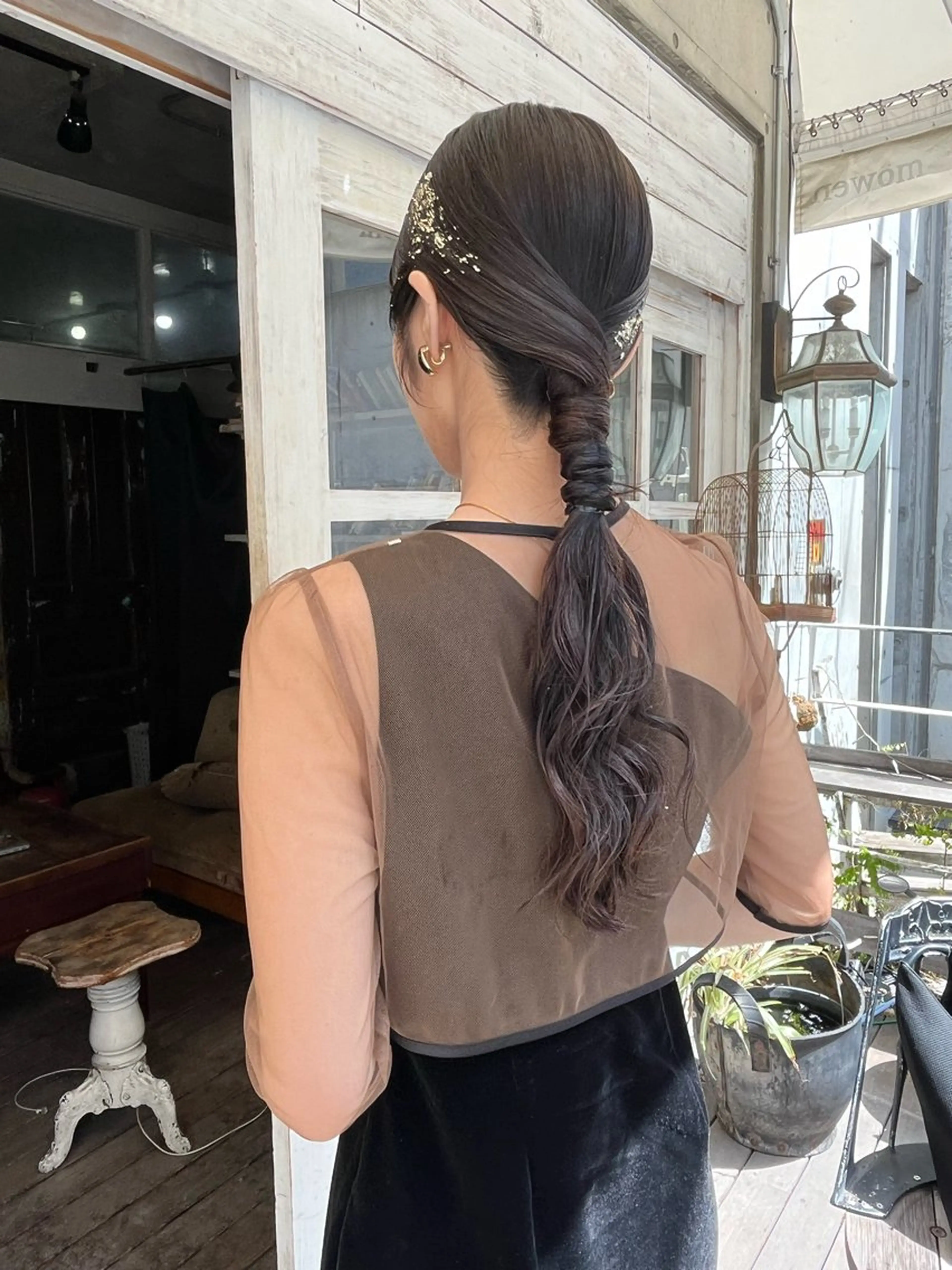 ミディアム ヘアアレンジ ヘアセット ハイトーン/顔まわり レイヤー/YUKAのヘアスタイル