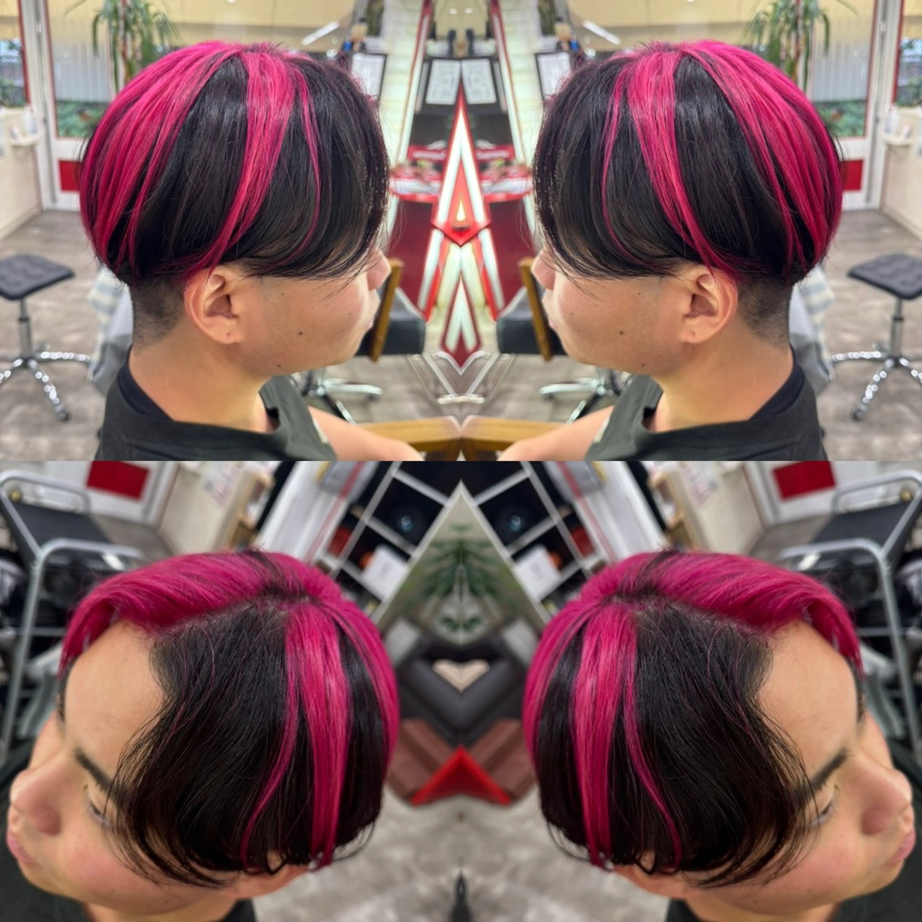 ショート カラー メンズ ヘアカラー トリートメント 🌈推し色派手髪 ハイトーンShinの眉毛・アイブロウイメージ