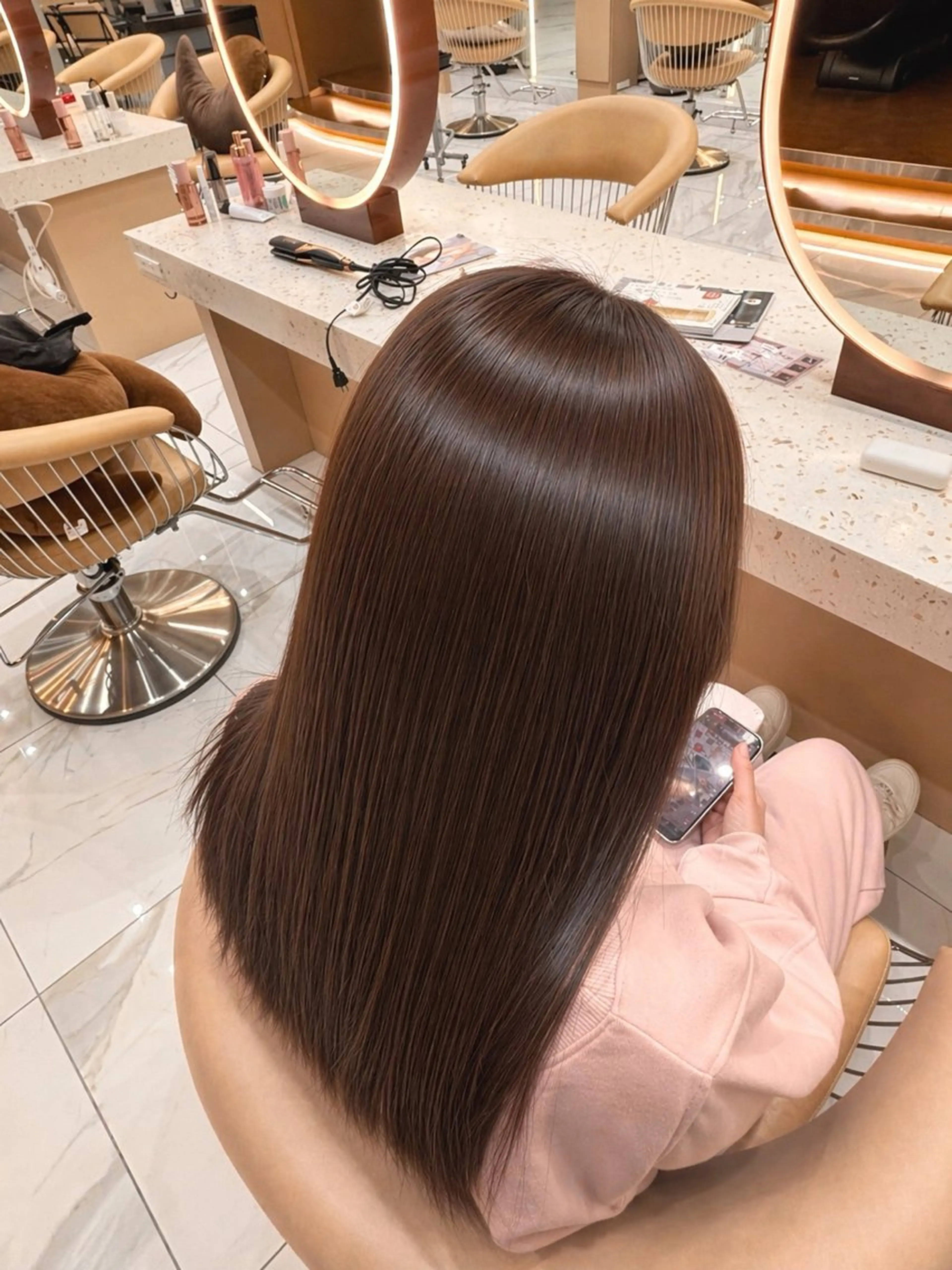 セミロング カラー ヘアカラー トリートメント カラー、縮毛矯正募集 🌈三浦まなやのヘアスタイル