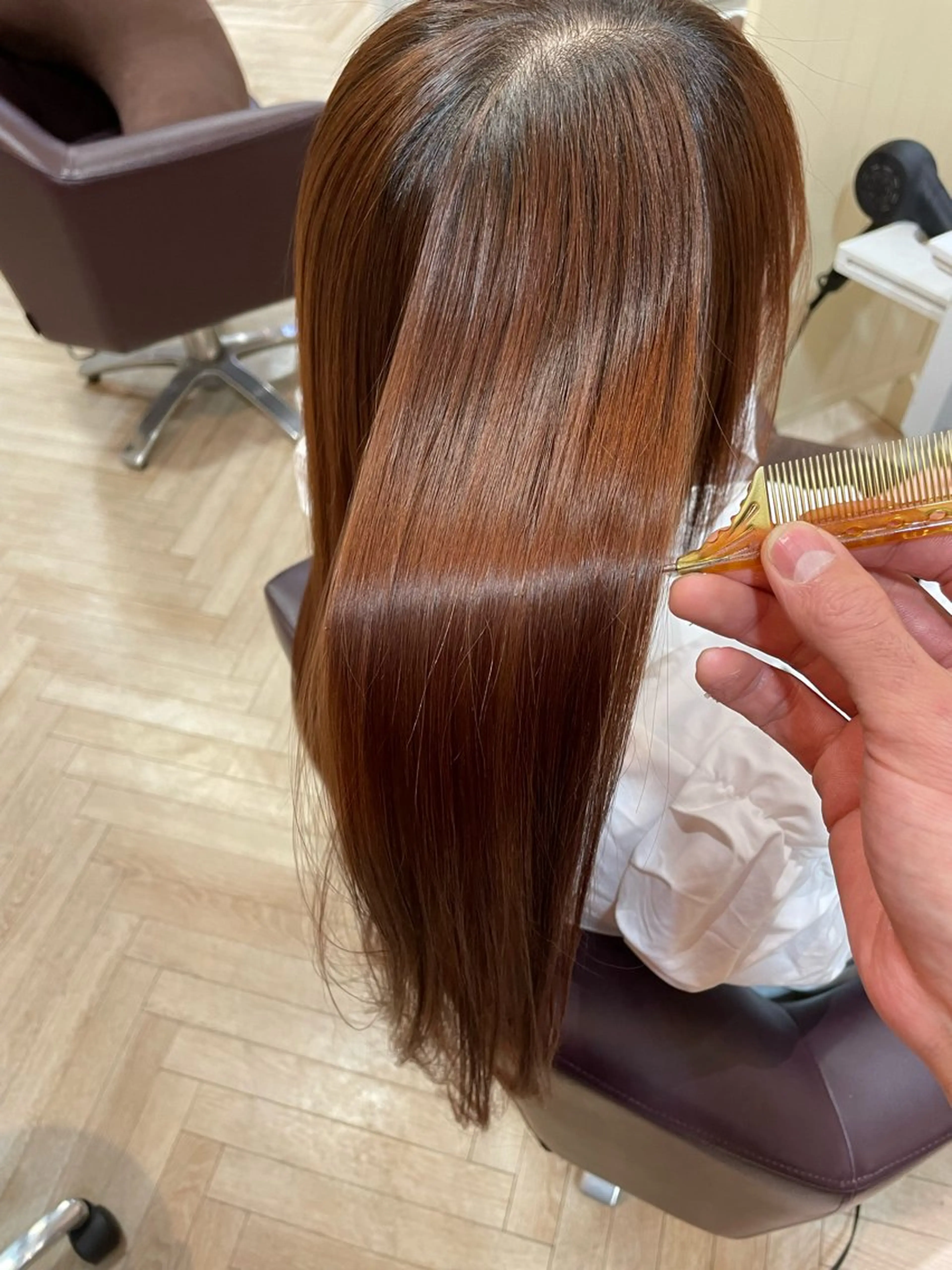 ロング パーマ 髪質改善 縮毛矯正 ストレートパーマ 髪質改善美容師 個室サロン白金厚哉のヘアスタイル