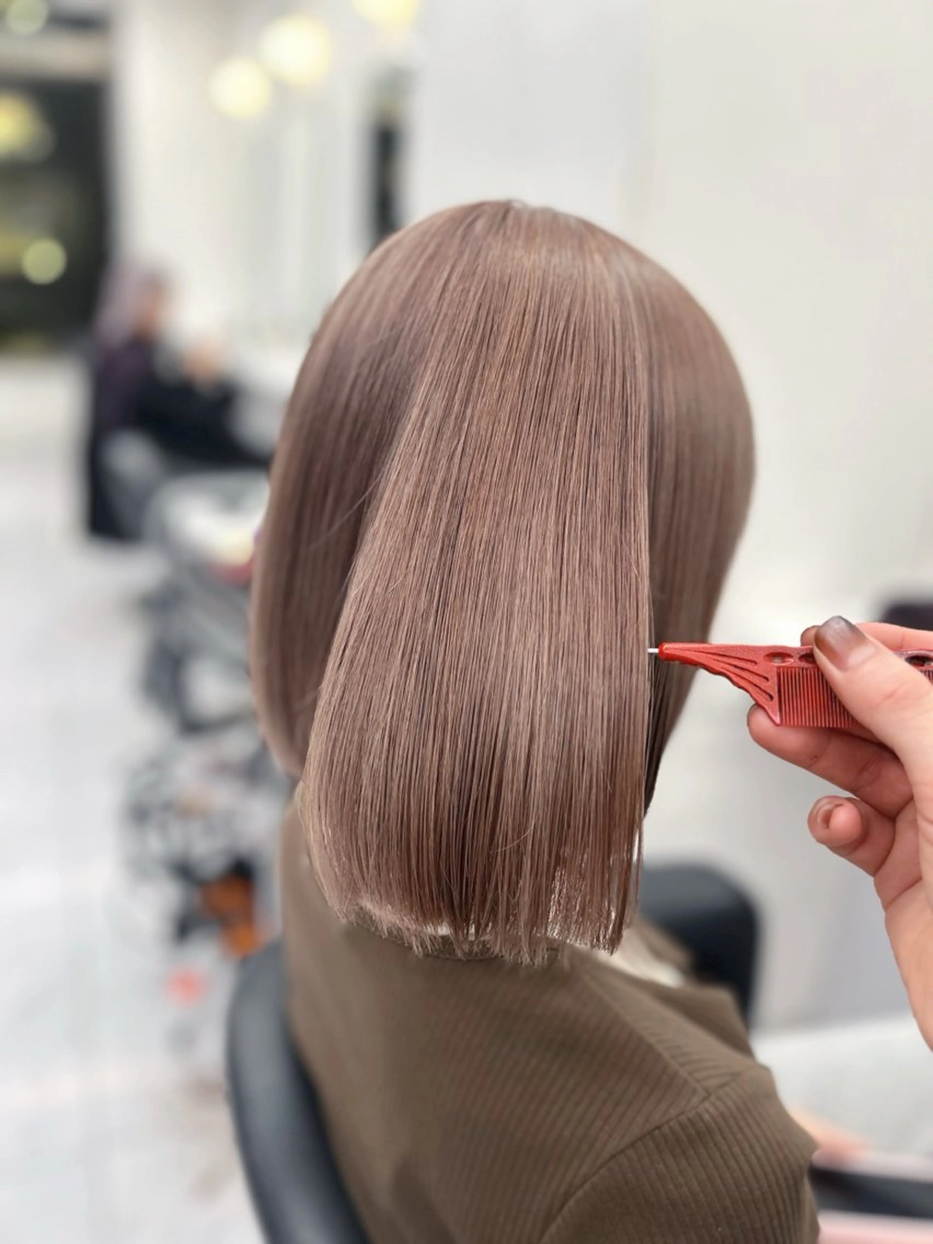 ミディアム ヘアカラー トリートメント 🤍透明感/韓国風/ レイヤー/優大🤍のヘアスタイル