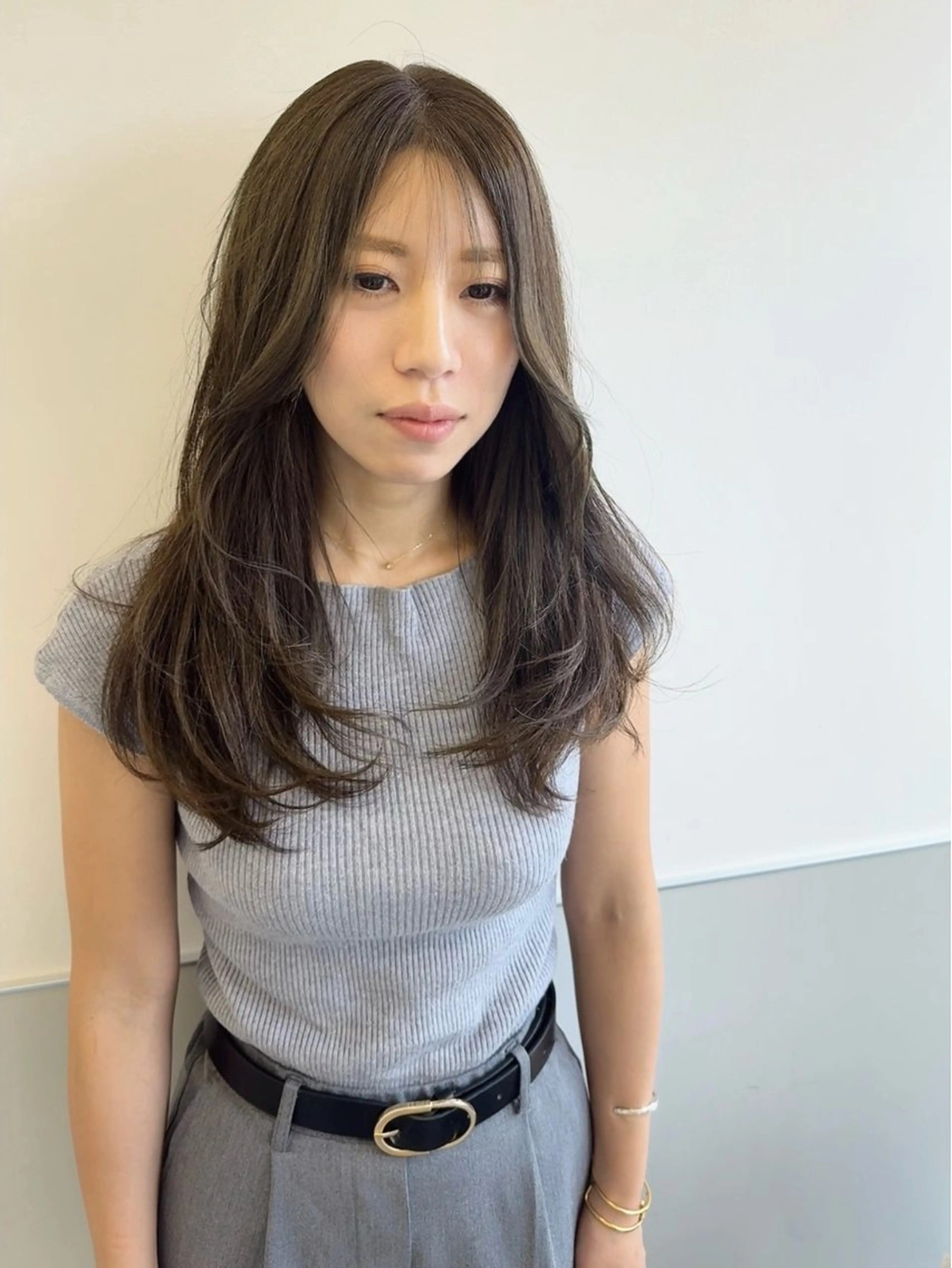 ロング カラー 韓国風ヘア レイヤーカット トリートメント ワンホンヘア カット ヘアカラー 縮毛矯正 トリートメント GO TODAY シェアサロン 町田店所属・韓国ヘア🇰🇷 スズキのヘアスタイル