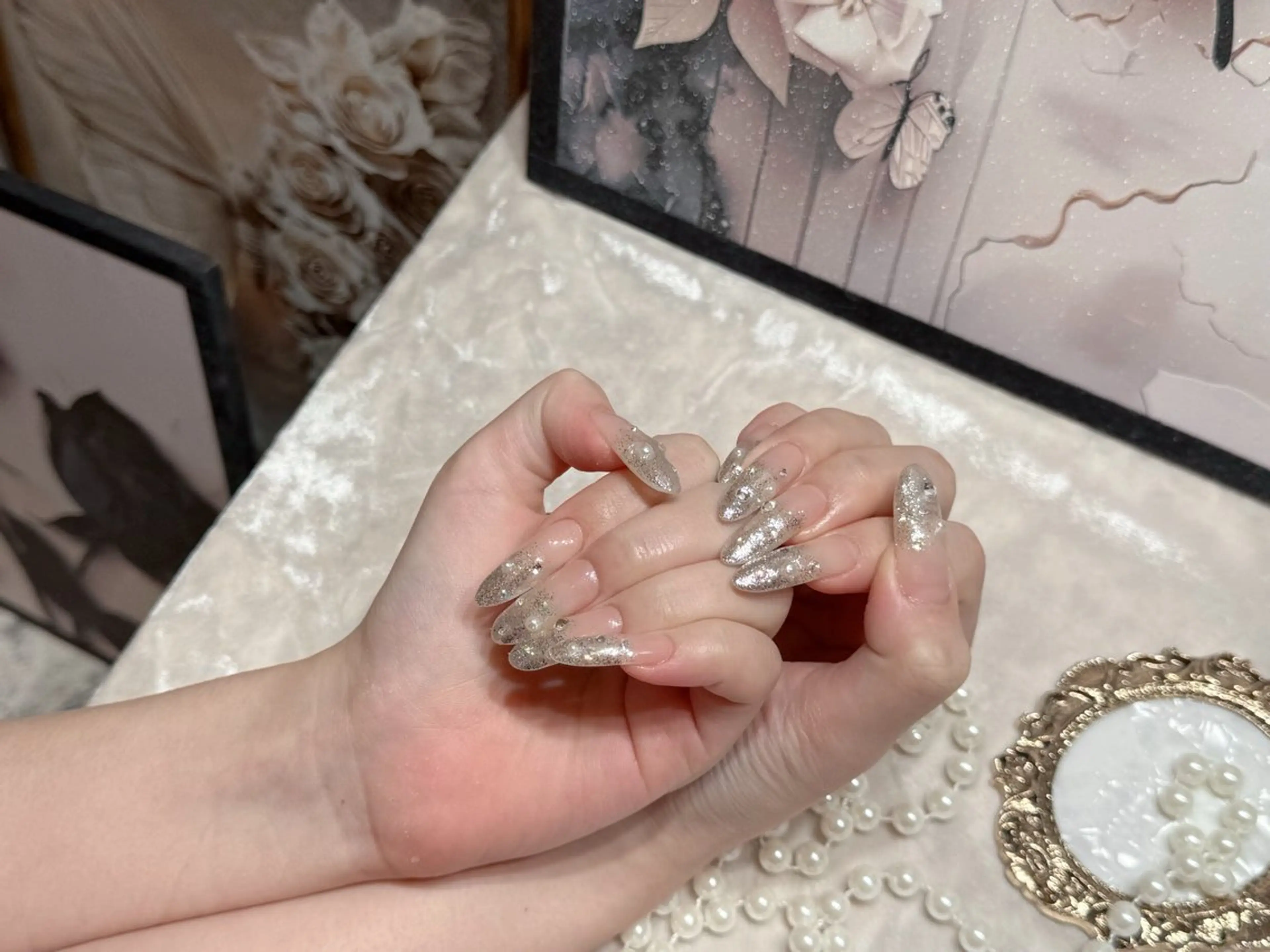 ネイル アートネイル フットネイル ジェルネイル ハート マグネットネイル Babarla Nailのネイルデザイン