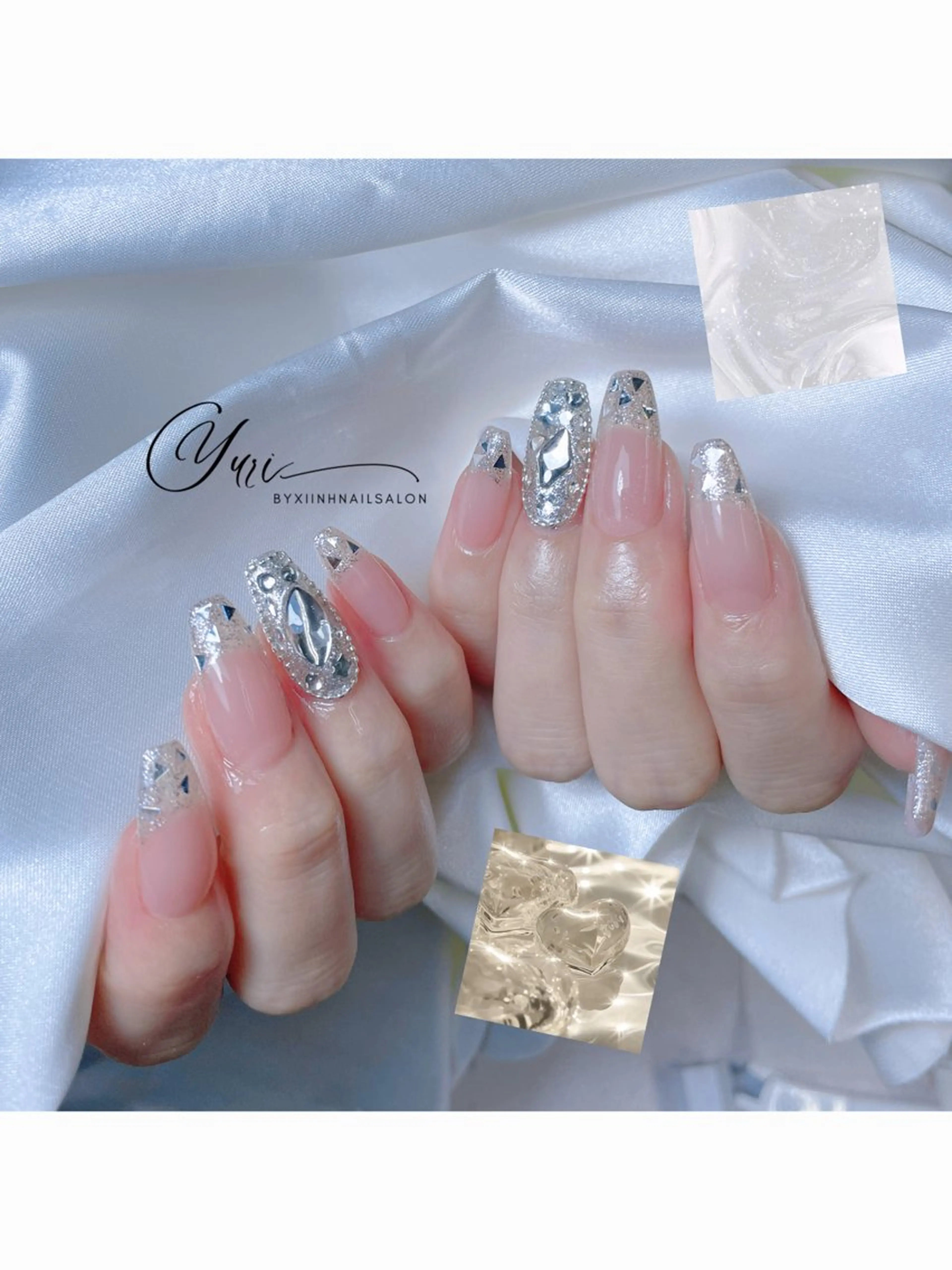 ネイル チークネイル 桜ネイル 長さ出し フットネイル ジェルネイル ハンドネイル YURI NAILのネイルデザイン