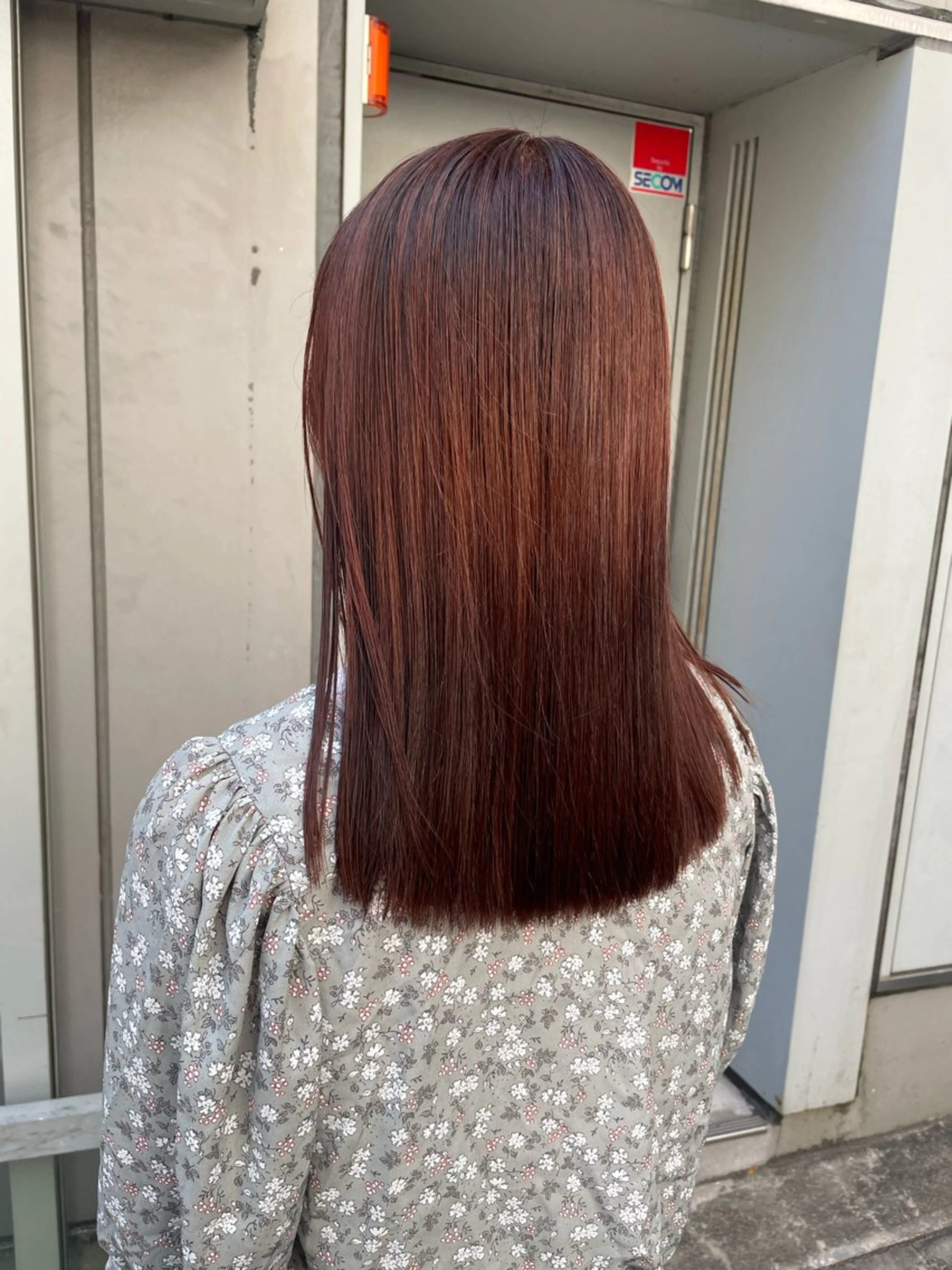 セミロング カラー 大人っぽ♡上品な暖色 ♡ブリーチなし♡のヘアスタイル