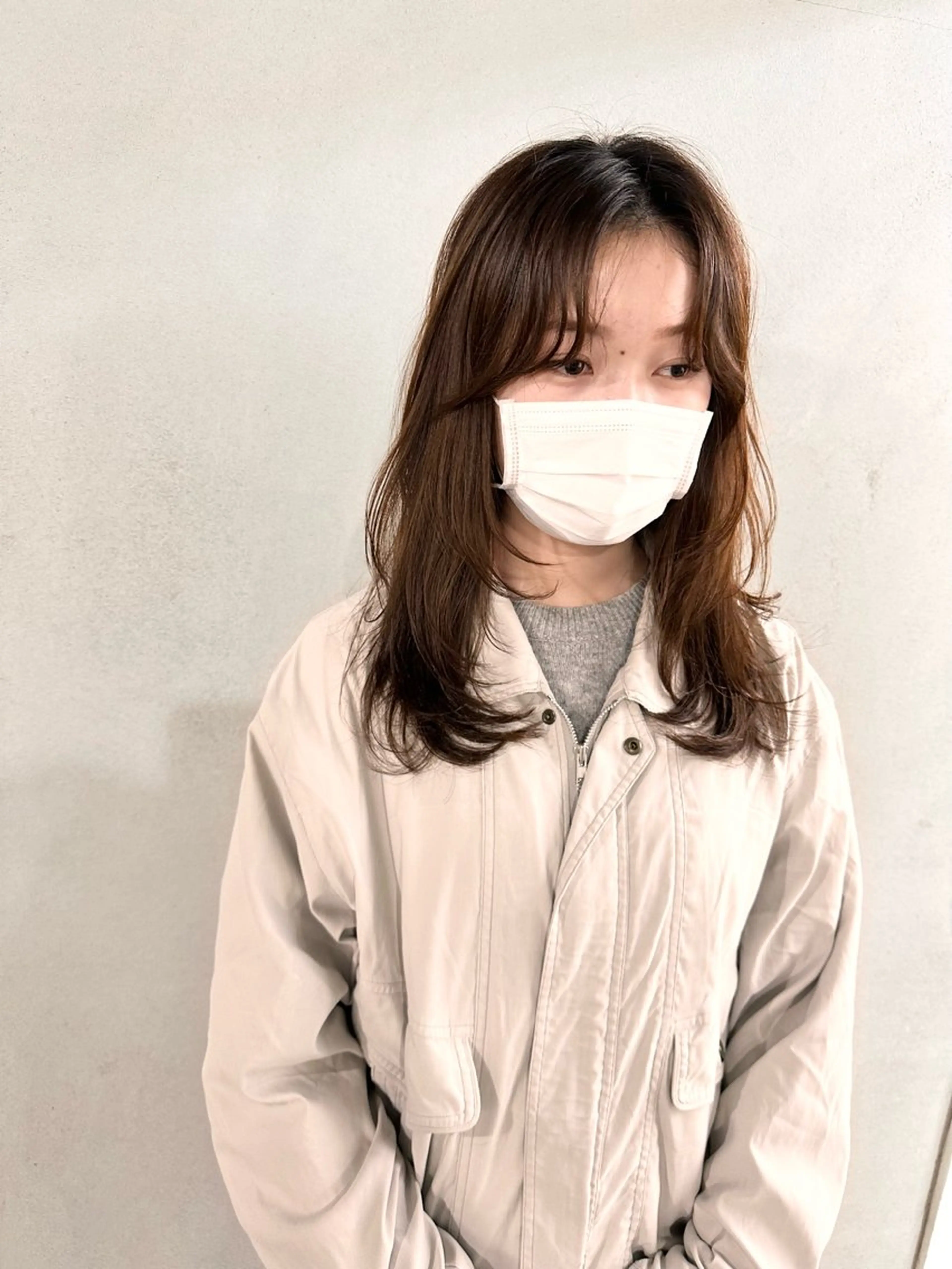 セミロング カラー パーマ ヘアアレンジ メンズ キッズ レイヤーカット #tag 稗田綾加のヘアスタイル