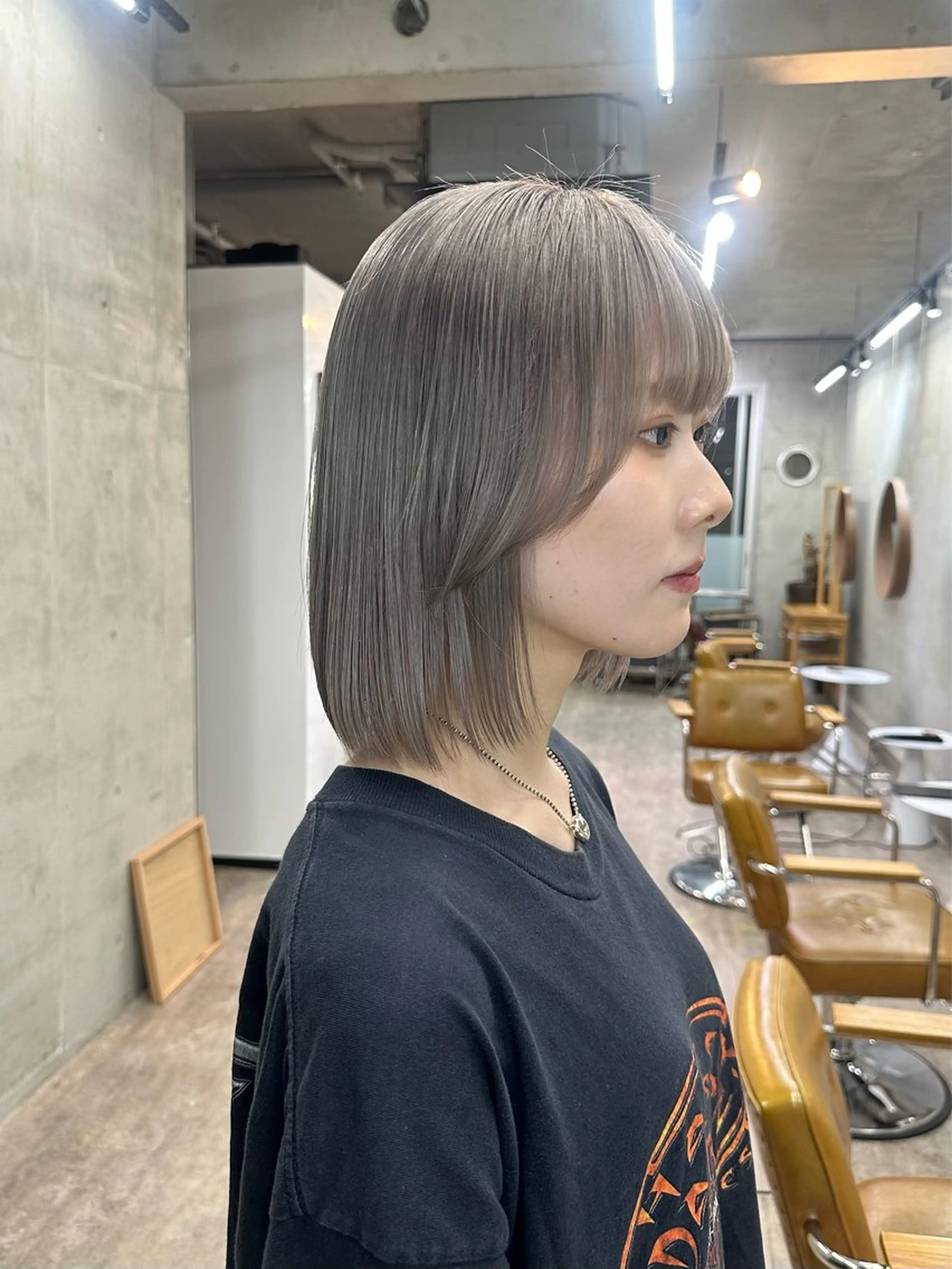 ショート カラー 透明感カラー グレージュ ヘアカラー トリートメント カットモデル募集中 ／HARUKA🎀のヘアスタイル