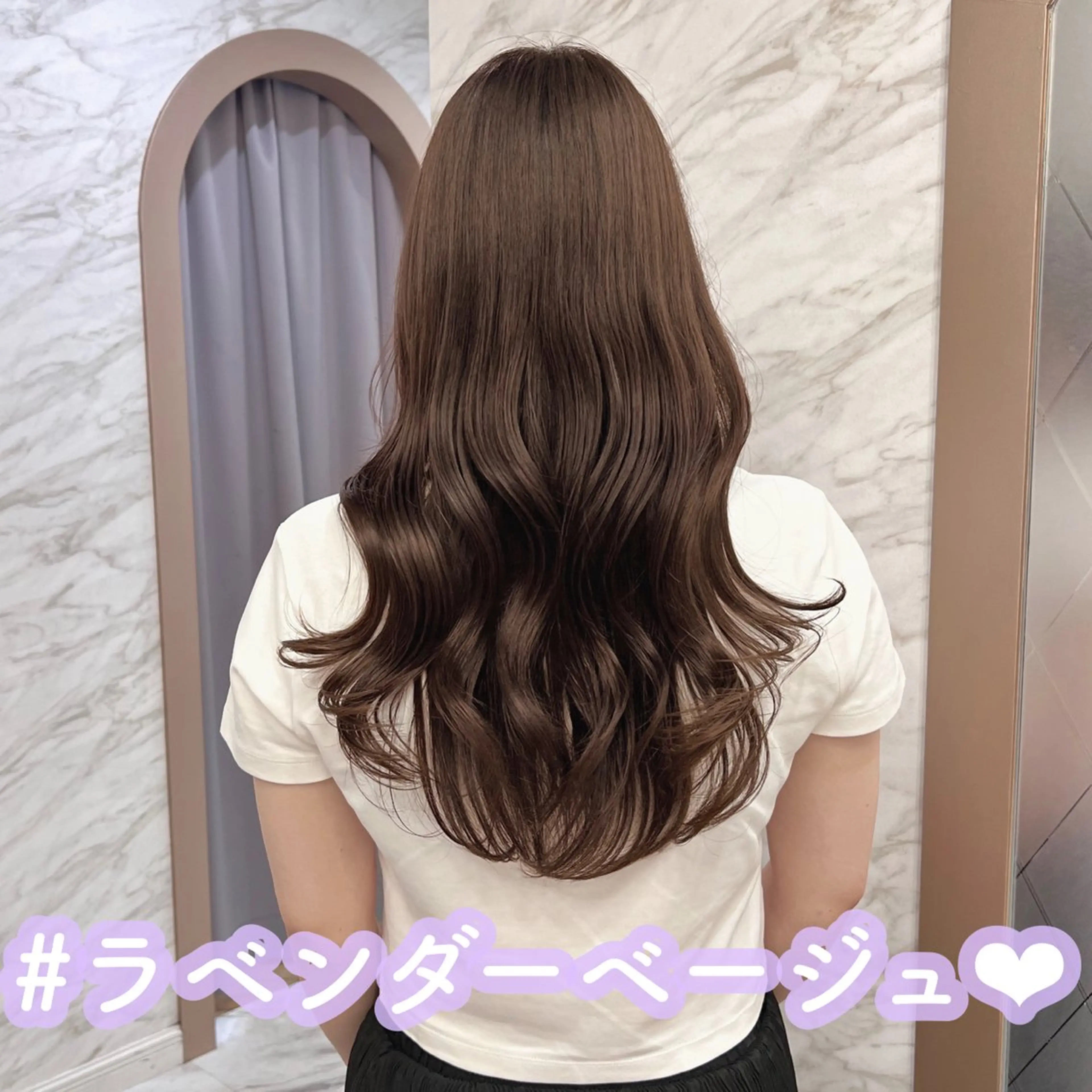 ロング カラー ヘアアレンジ 韓国風ヘア ヘアカラー トリートメント ヘアセット 前髪/ 顔周り/とばみかのヘアスタイル