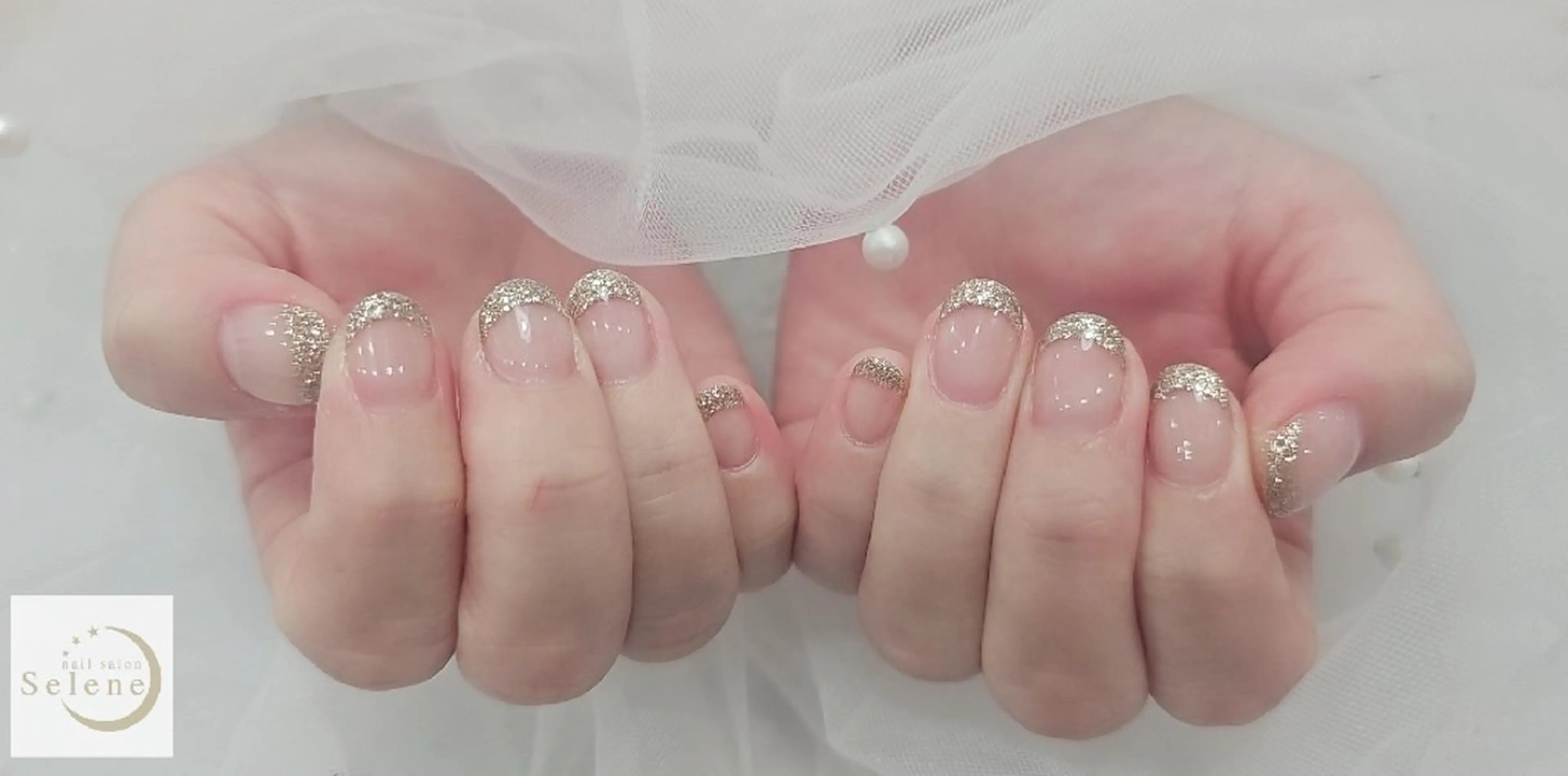 ネイル フレンチネイル ラメ(グリッター) 💅 ayako💅のネイルデザイン