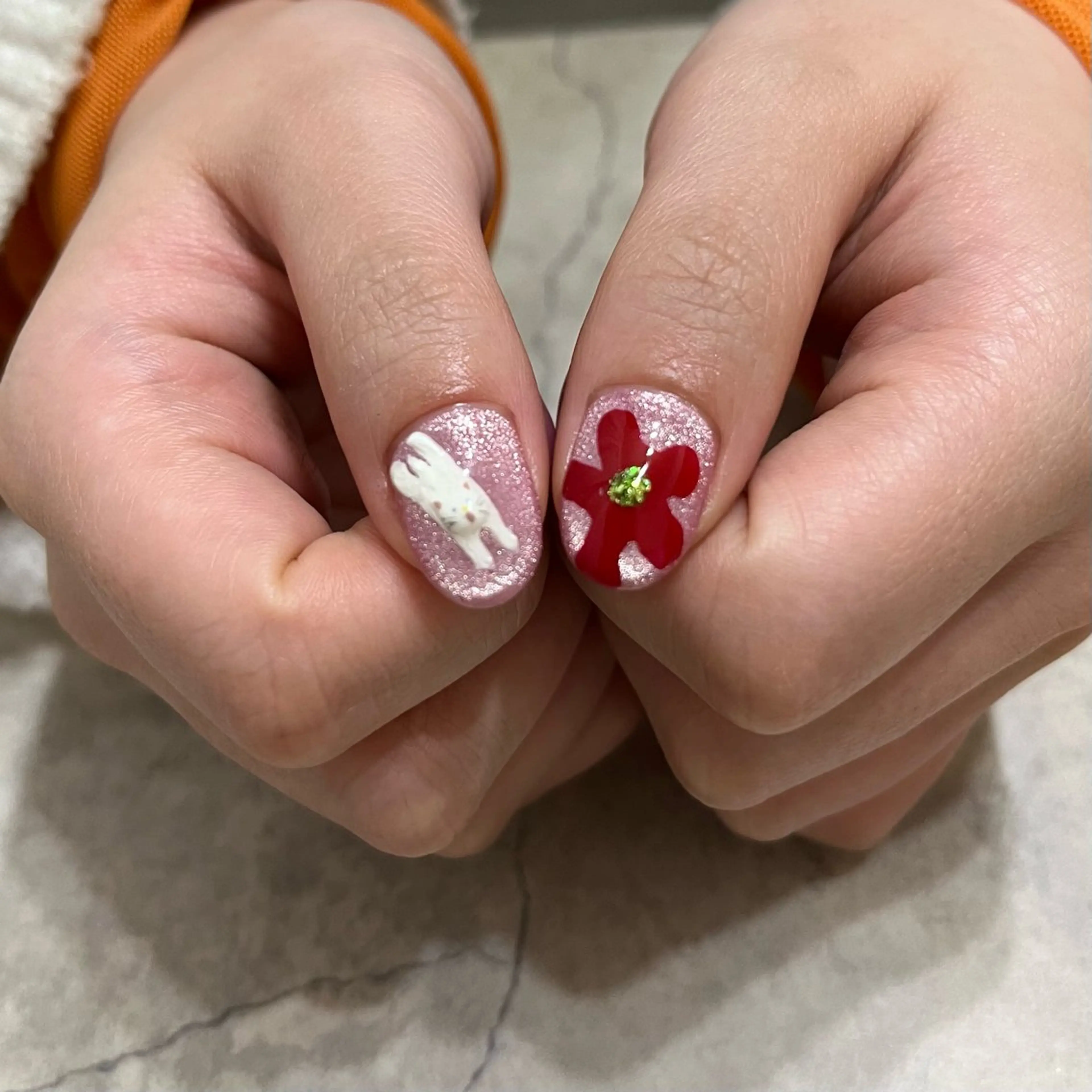 ネイル グリーン ハンドネイル vegh. nail／阿波座のネイルデザイン