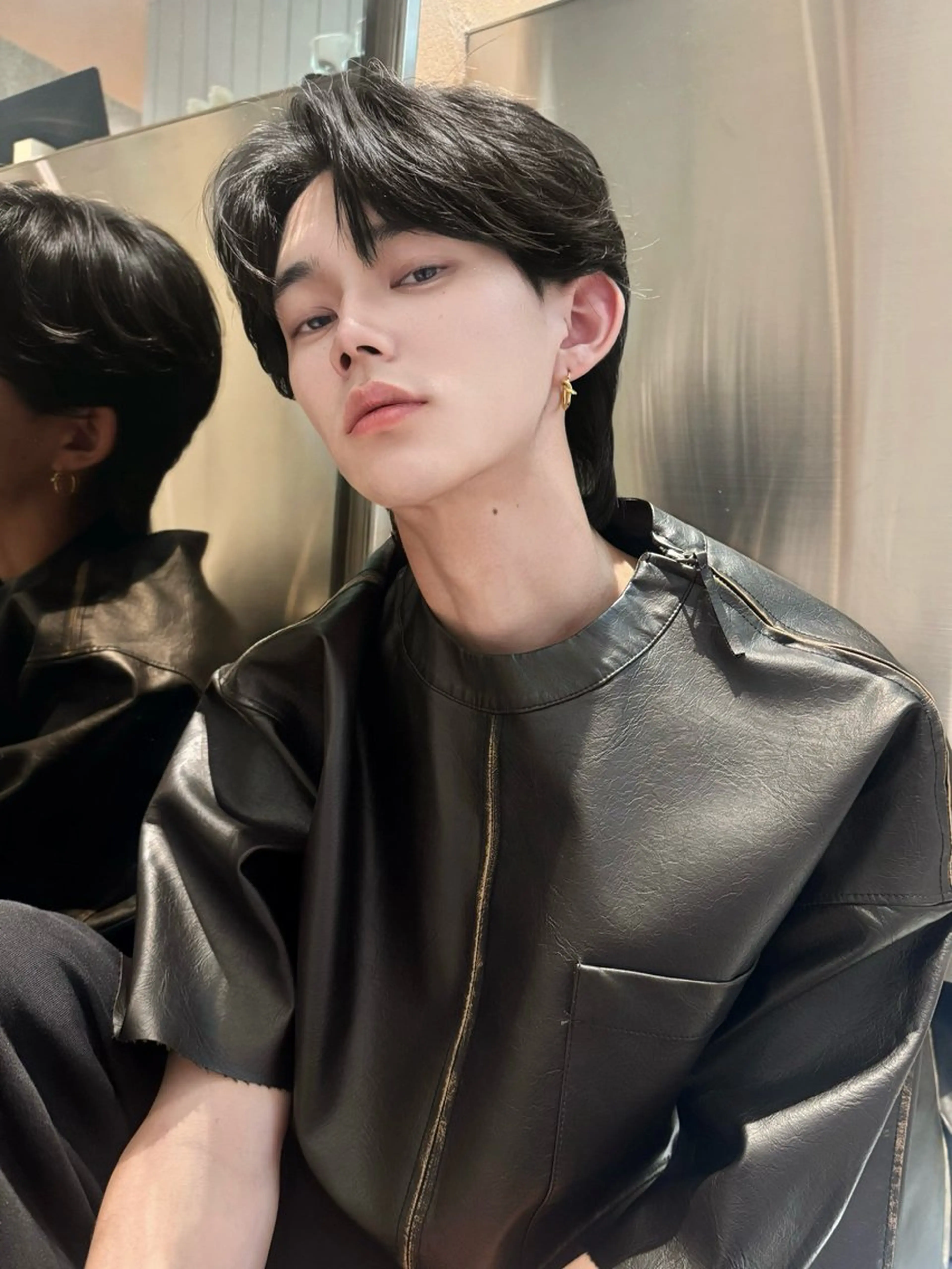 韓国風メンズカット+【前髪立ち上がりずらい人向け！】スポットパーマの写真