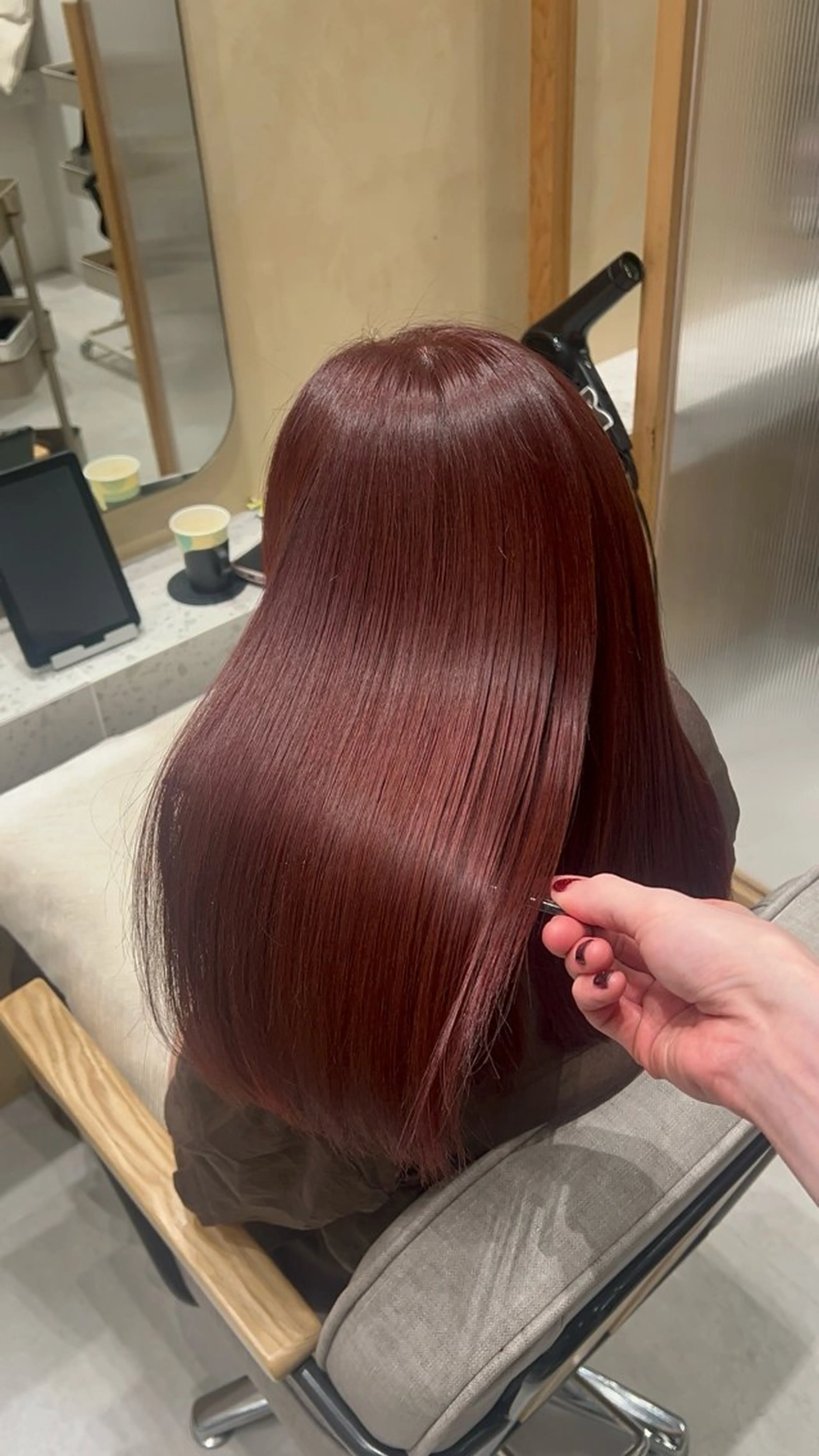 ロング ピンクブラウン ピンクラベンダー 髪質改善 韓国風ヘア トリートメント ヘアカラー トリートメント 💎髪質改善/艶髪 💎mizuki💎のヘアスタイル