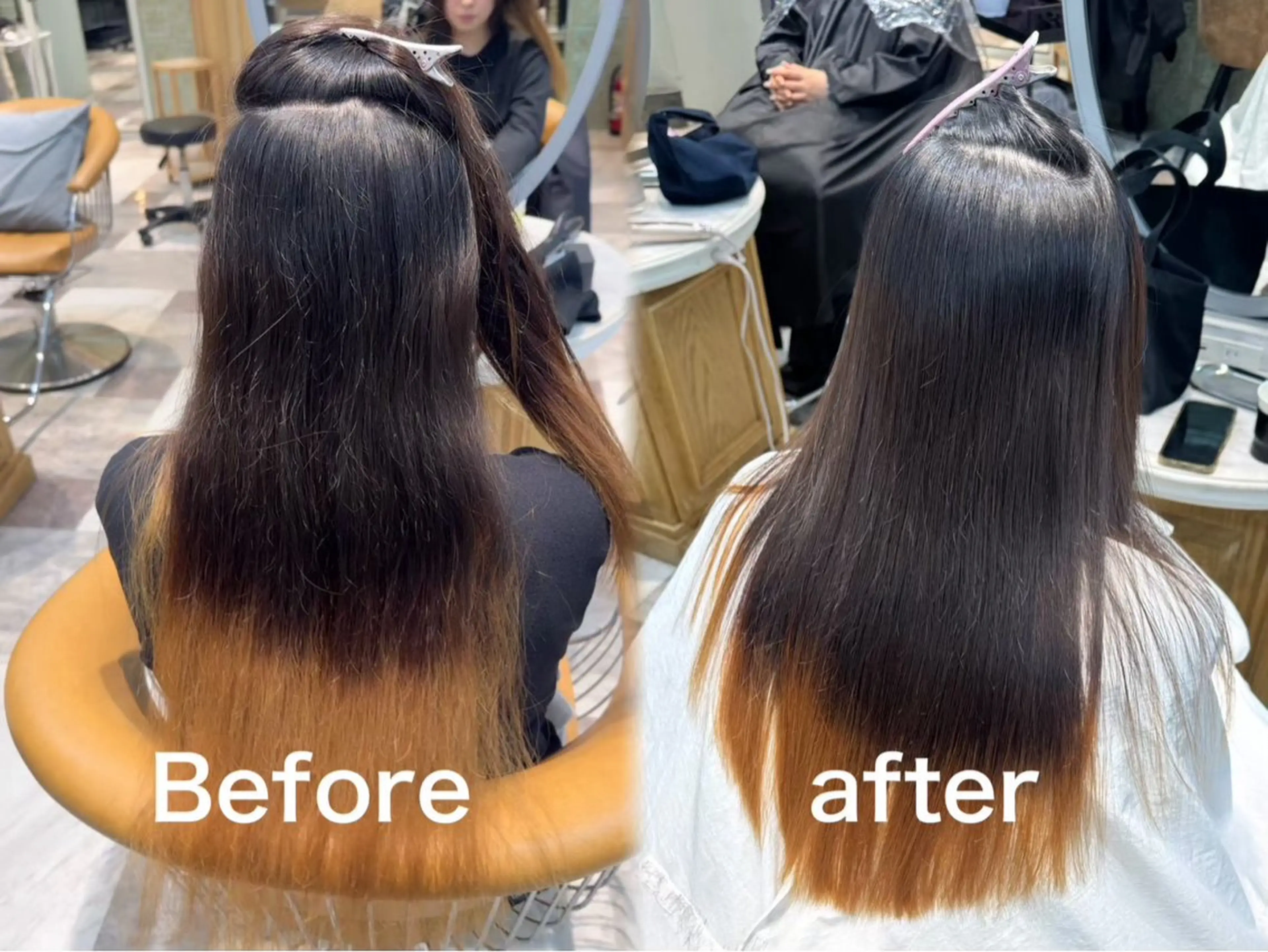 ロング カラー カット ヘアカラー 縮毛矯正 トリートメント Lond robinのヘアスタイル