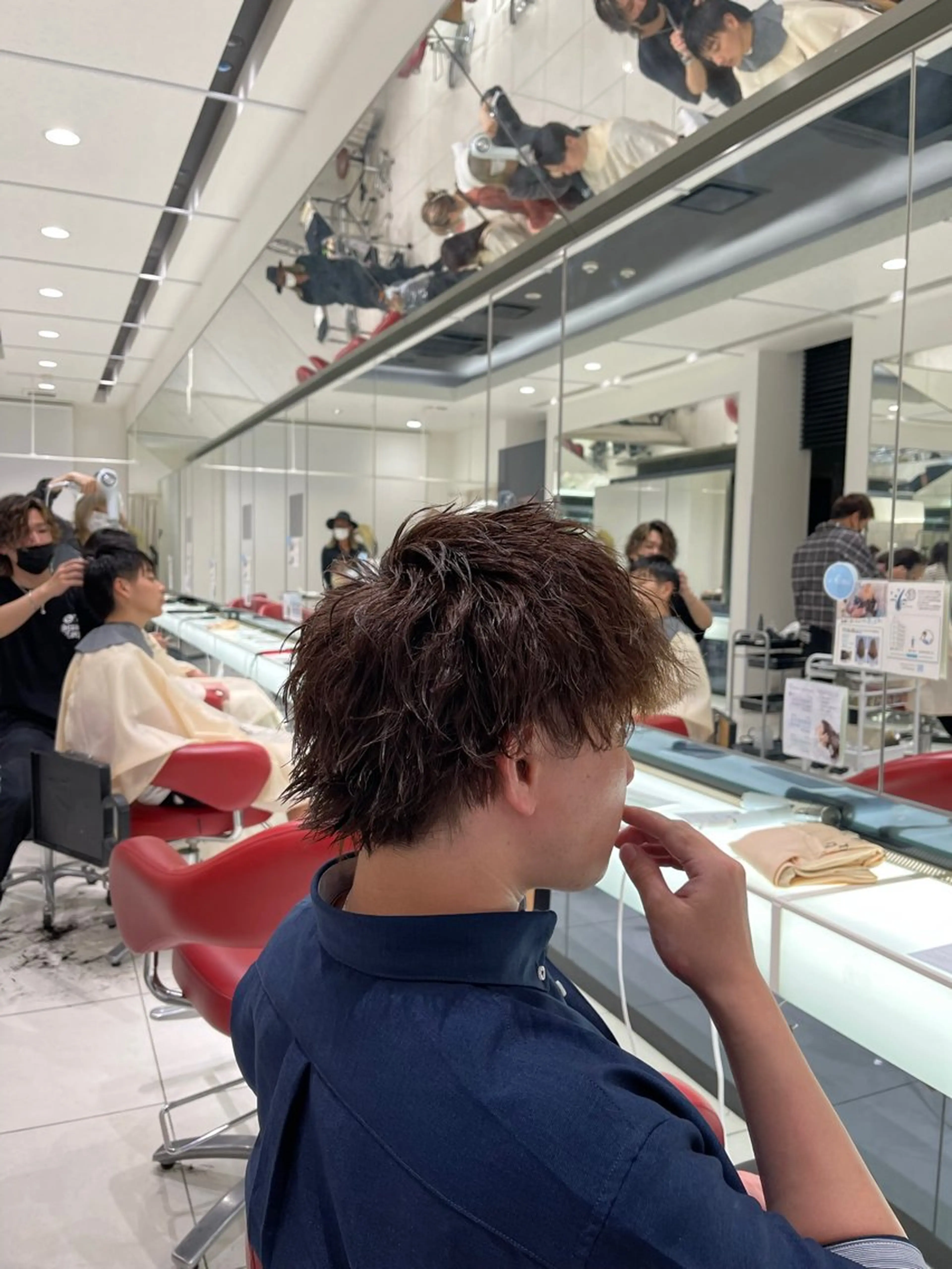 ミディアム カット パーマ トリートメント メンズ/メンズパーマ 服部太地のヘアスタイル