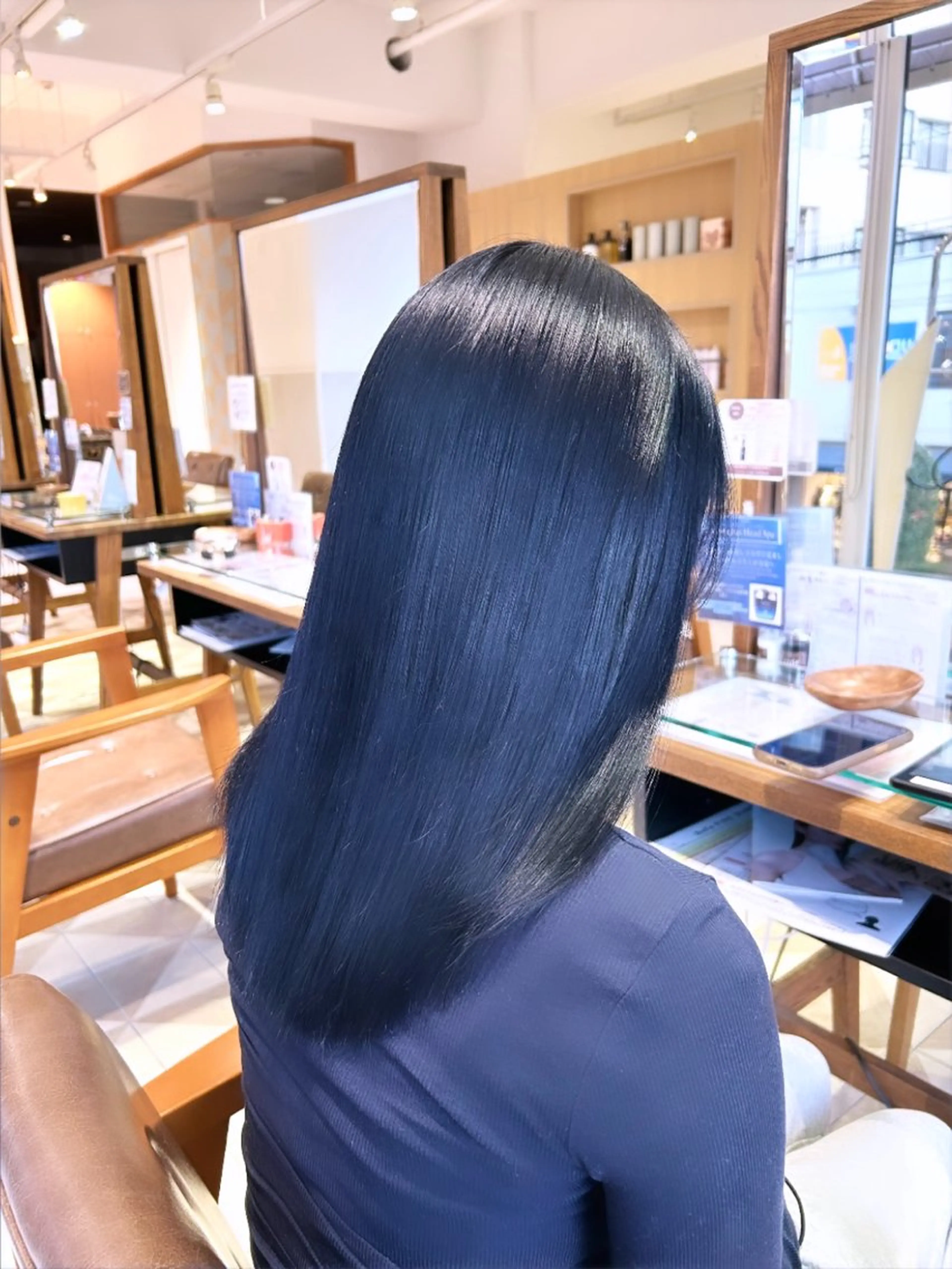 セミロング カラー ヘアアレンジ カット ヘアカラー 吉水 彩乃 /ボブ/艶感カラーのヘアスタイル