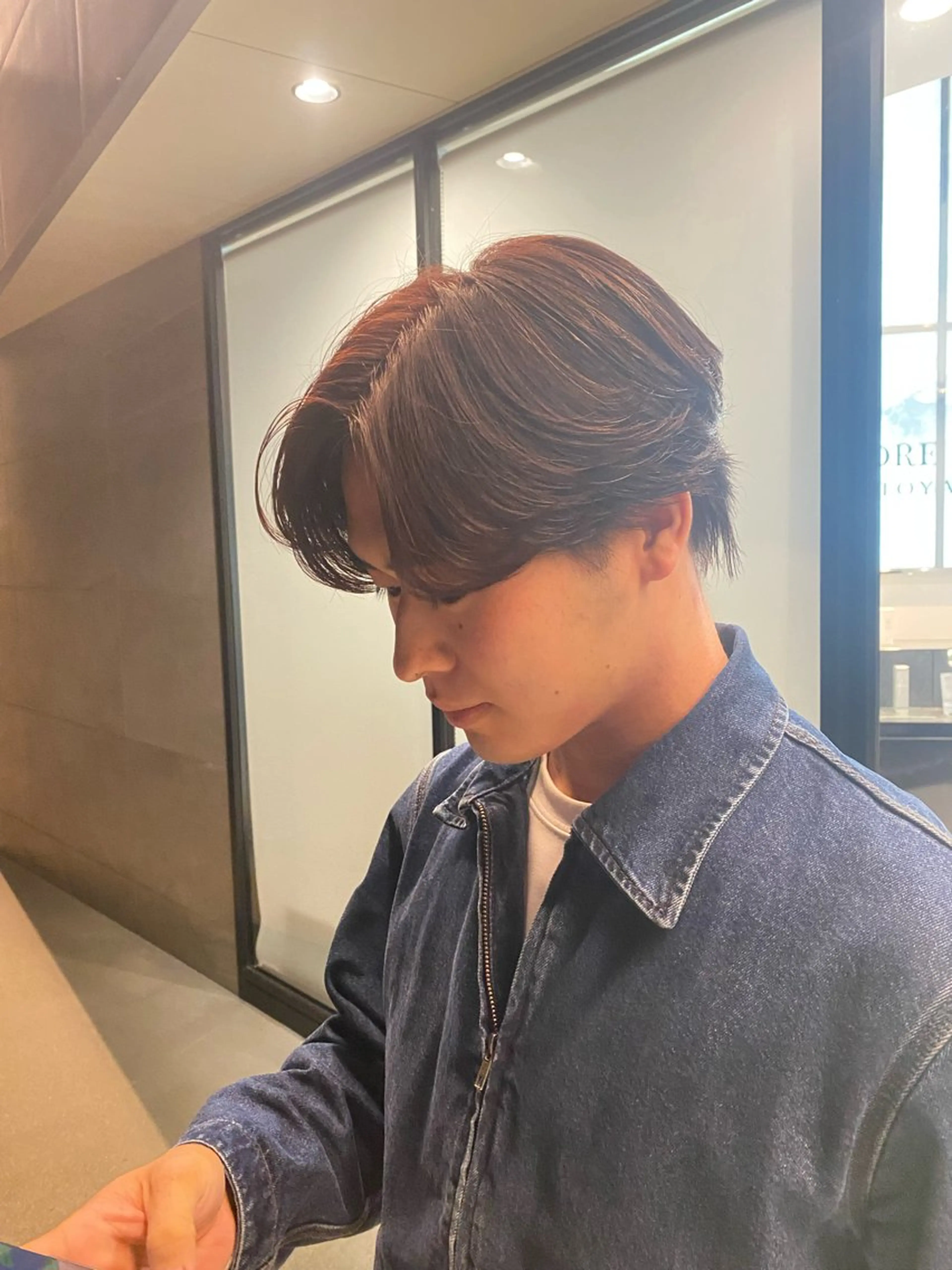 メンズ センターパート ヘアカラー 水野 聖哉のヘアスタイル