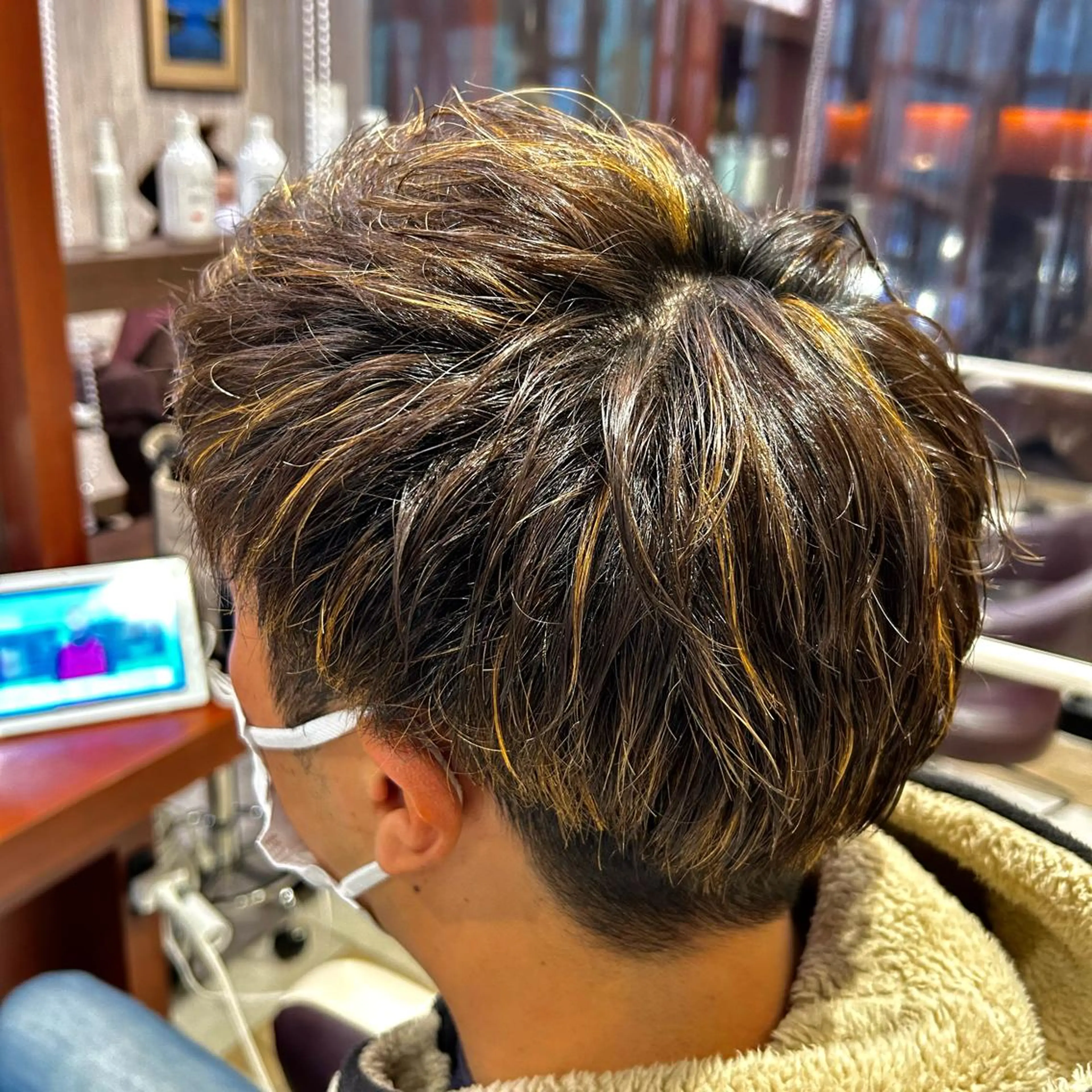 ショート カラー メンズ メンズハイライト ハイライトカラー ハイライト ツイスパ/メンズ特化 🦋𝑺𝑶𝑵𝑬のヘアスタイル