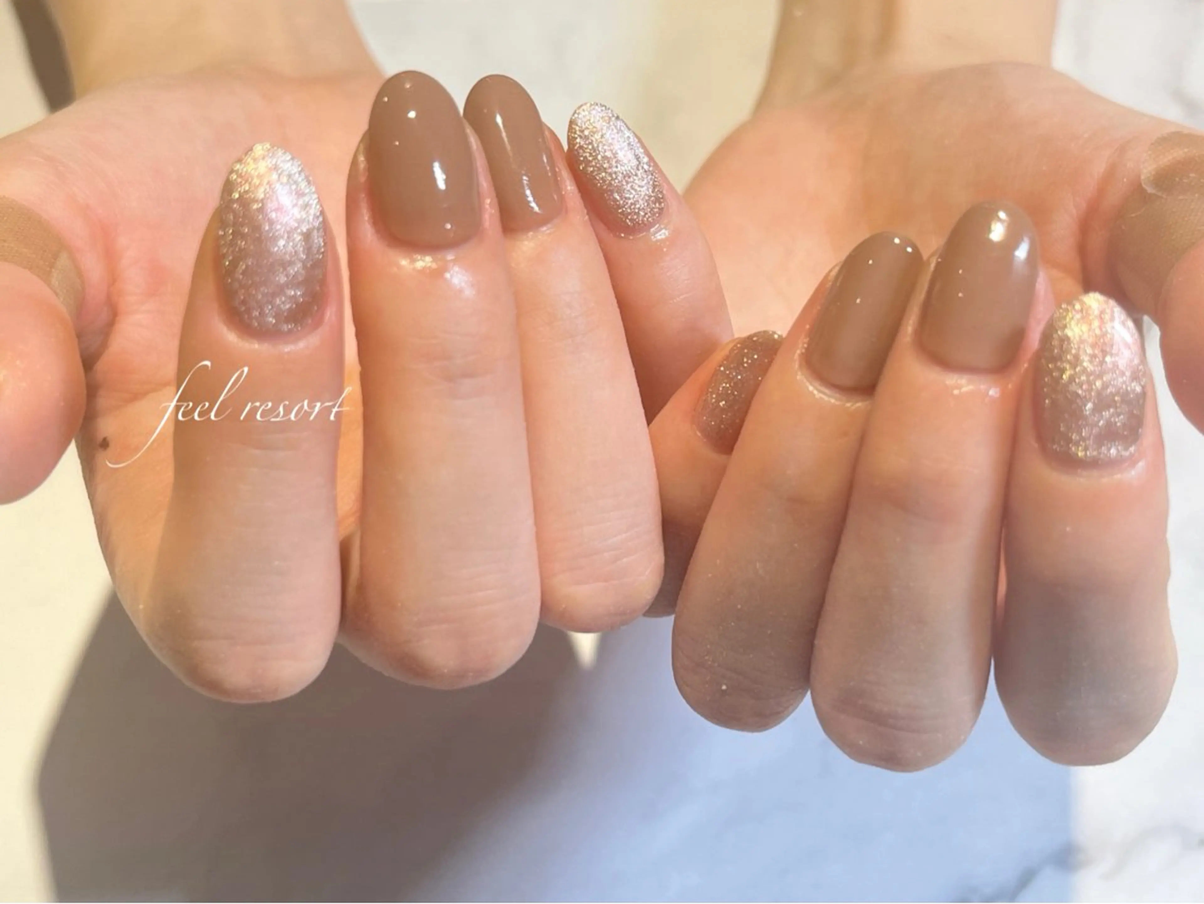 ネイル 長さ出し フットネイル フレンチネイル ジェルネイル ガラスフレンチ ハンドネイル Lien(リアン) 銀座駅6分のネイルデザイン