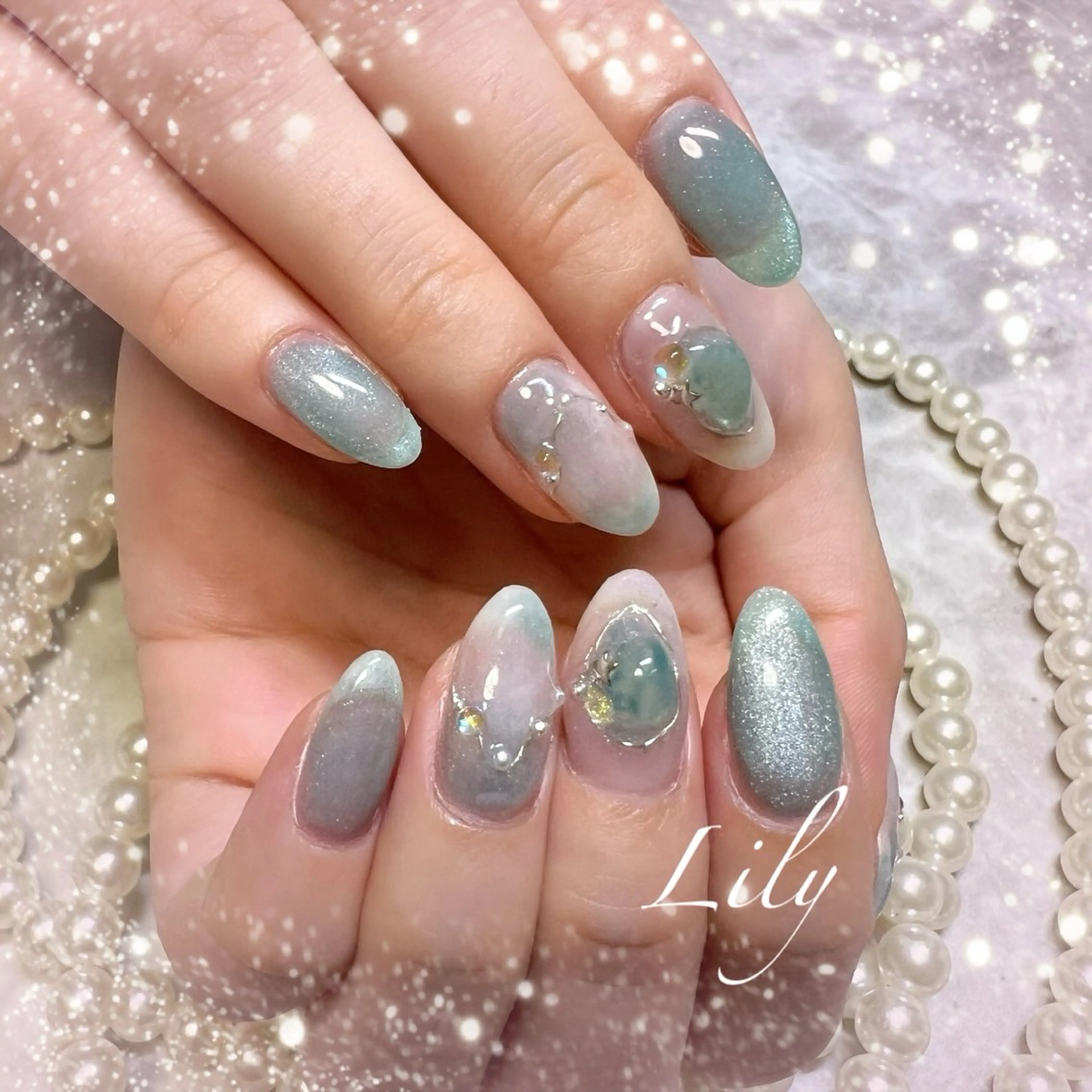 ネイル ハンドネイル Lily*nail 🌻Mii🌻のネイルデザイン