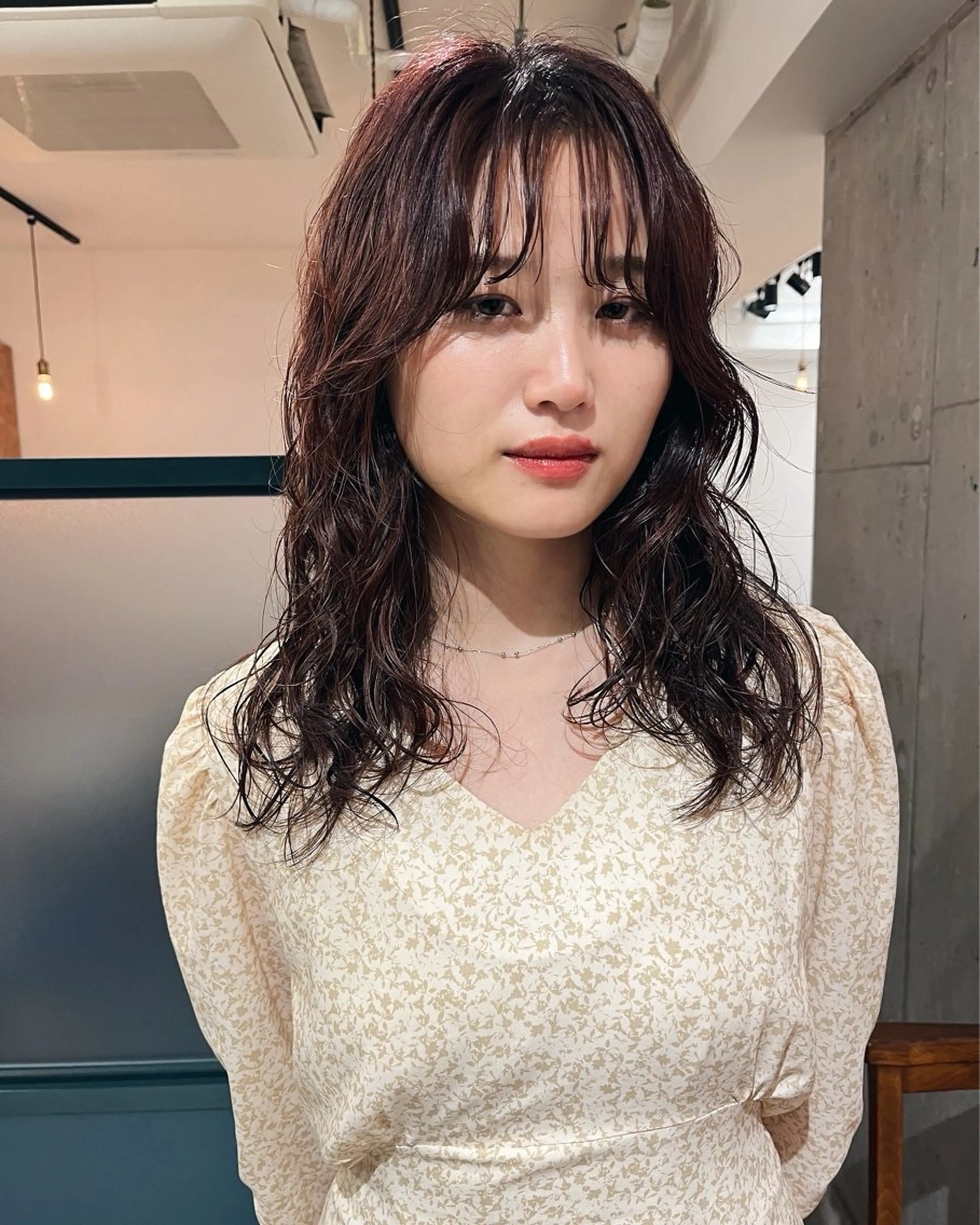 セミロング パーマ 暖色/パーマ 🌼クニトウメイのヘアスタイル